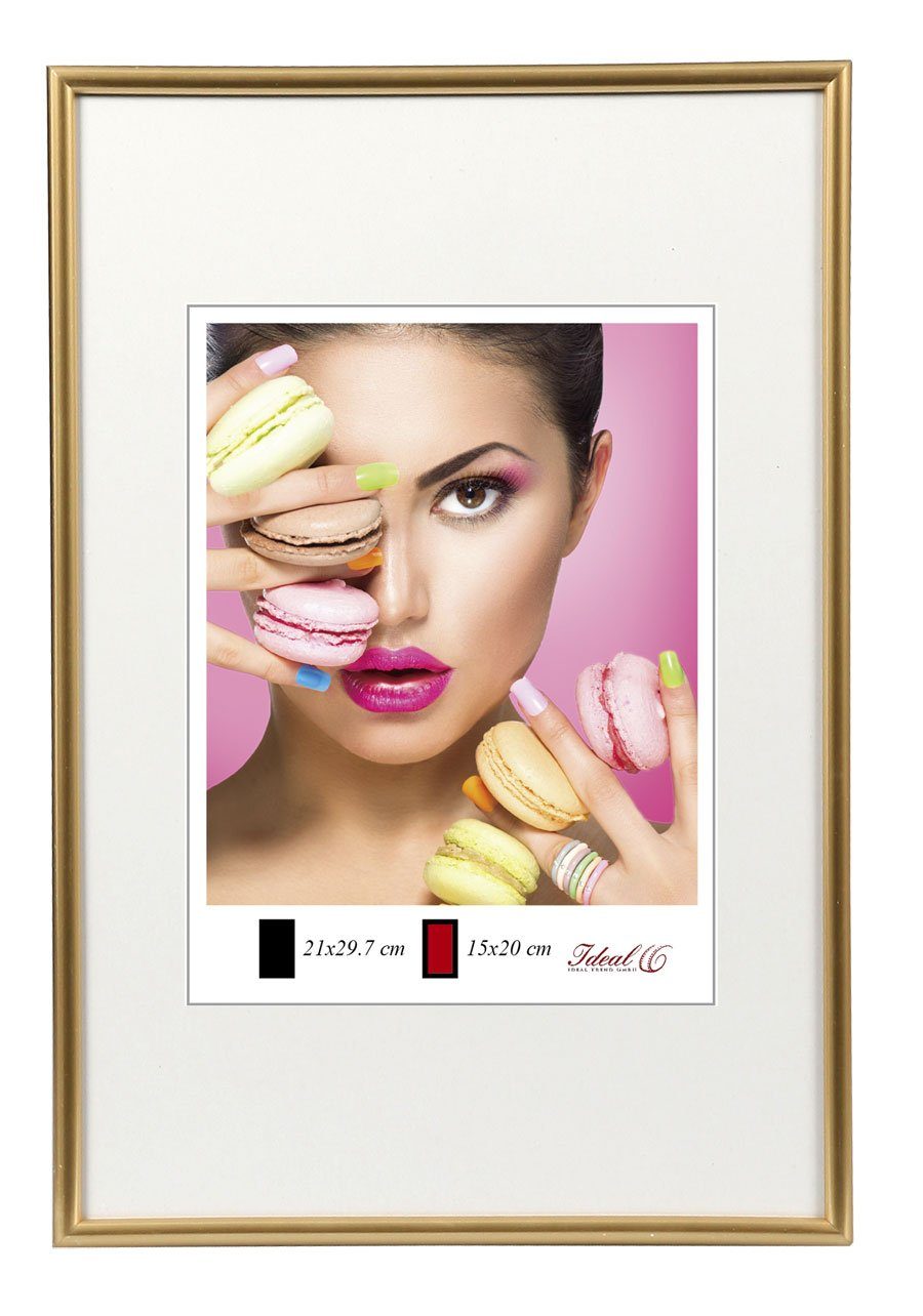 IDEAL TREND Рамки Photo Style Kunststoff Рамки Fotorahmen Wanddeko Collage Foto P, für 1 Bilder (1 St), Hochwertiger Kunststoffrahmen halbrunde Leiste Echtglas MDF-Rückwand