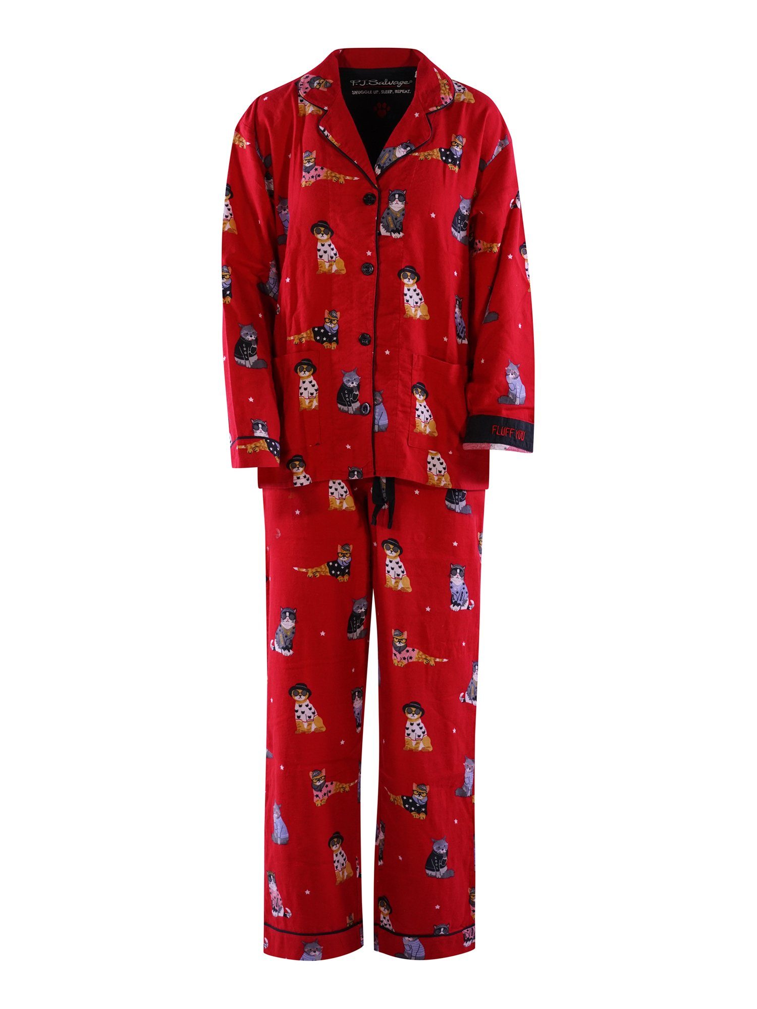 Salvage schlafmode Pyjama pyjama PJ rot Flanells schlafanzug