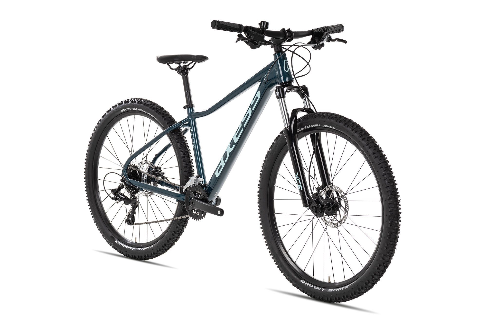 Axess Mountainbike DOREE Kettenschaltung, Schaltwerk, MTB-Hardtail Gang RD-TX800- 8 16 blau 2023, Shimano bluegreen
