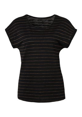 Vivance T-Shirt (2er-Pack) mit kupferfarbenen Lurex-Streifen