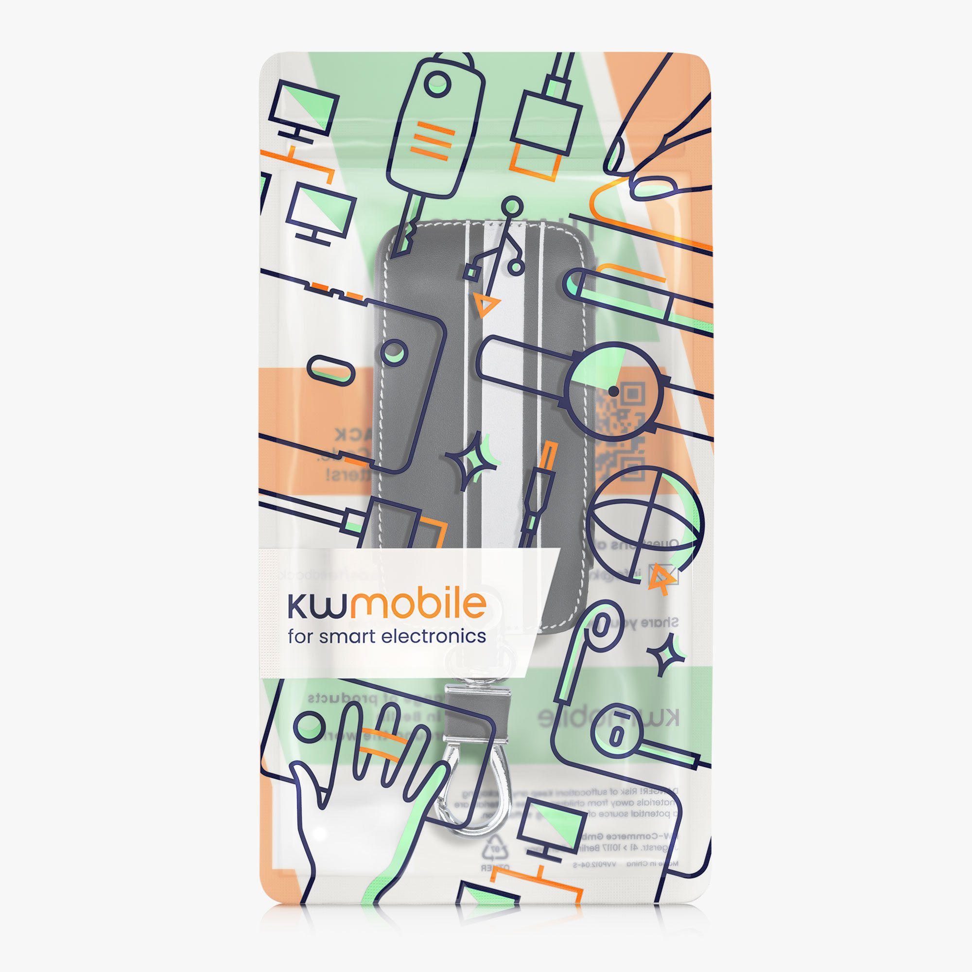 kwmobile Schlüsseltasche Autoschlüssel Kunstleder Cover Weiß Renault, Hülle für Schlüsselhülle Schutzhülle