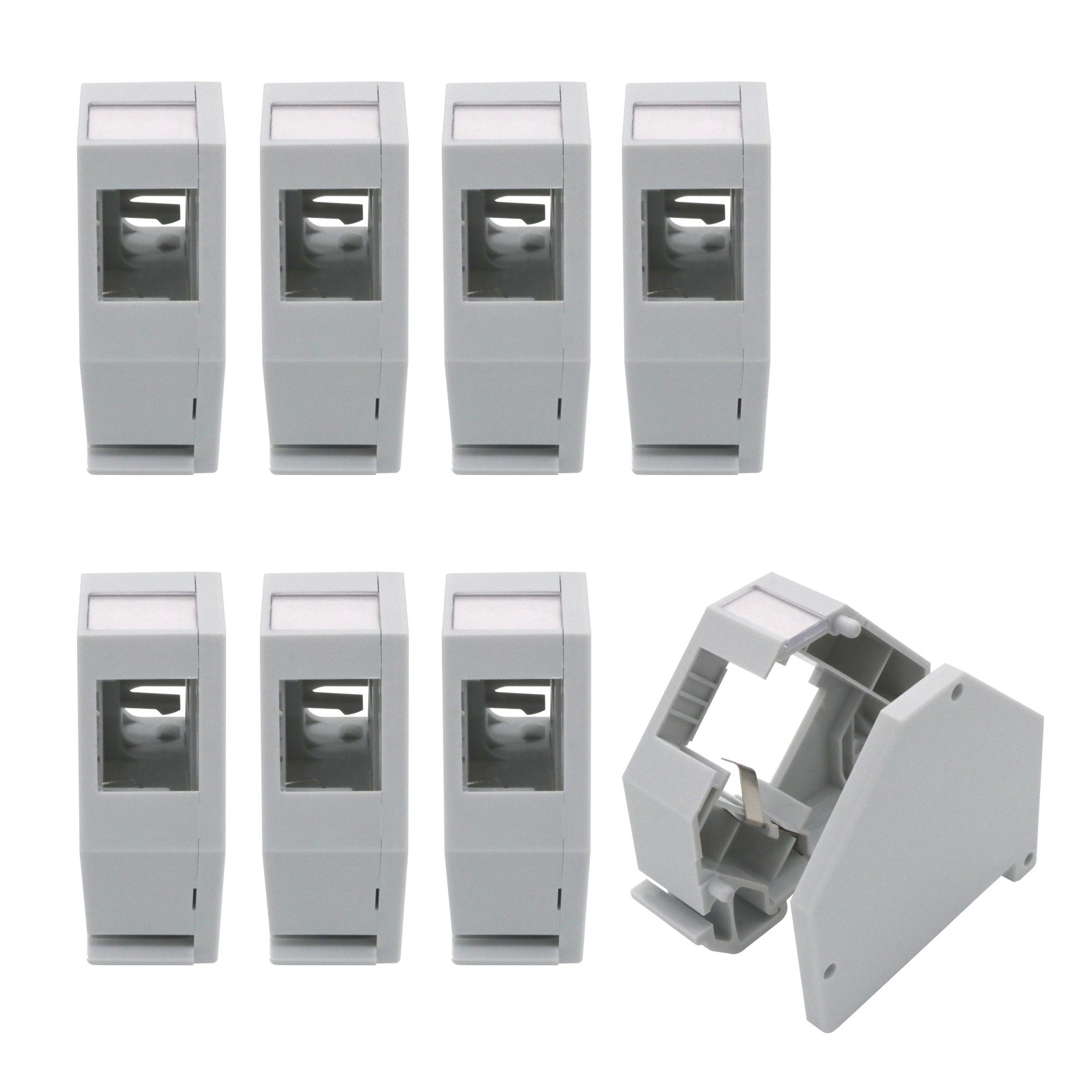 8x Hutschienenadapter für RJ45 Keystone Netzwerk-Adapter