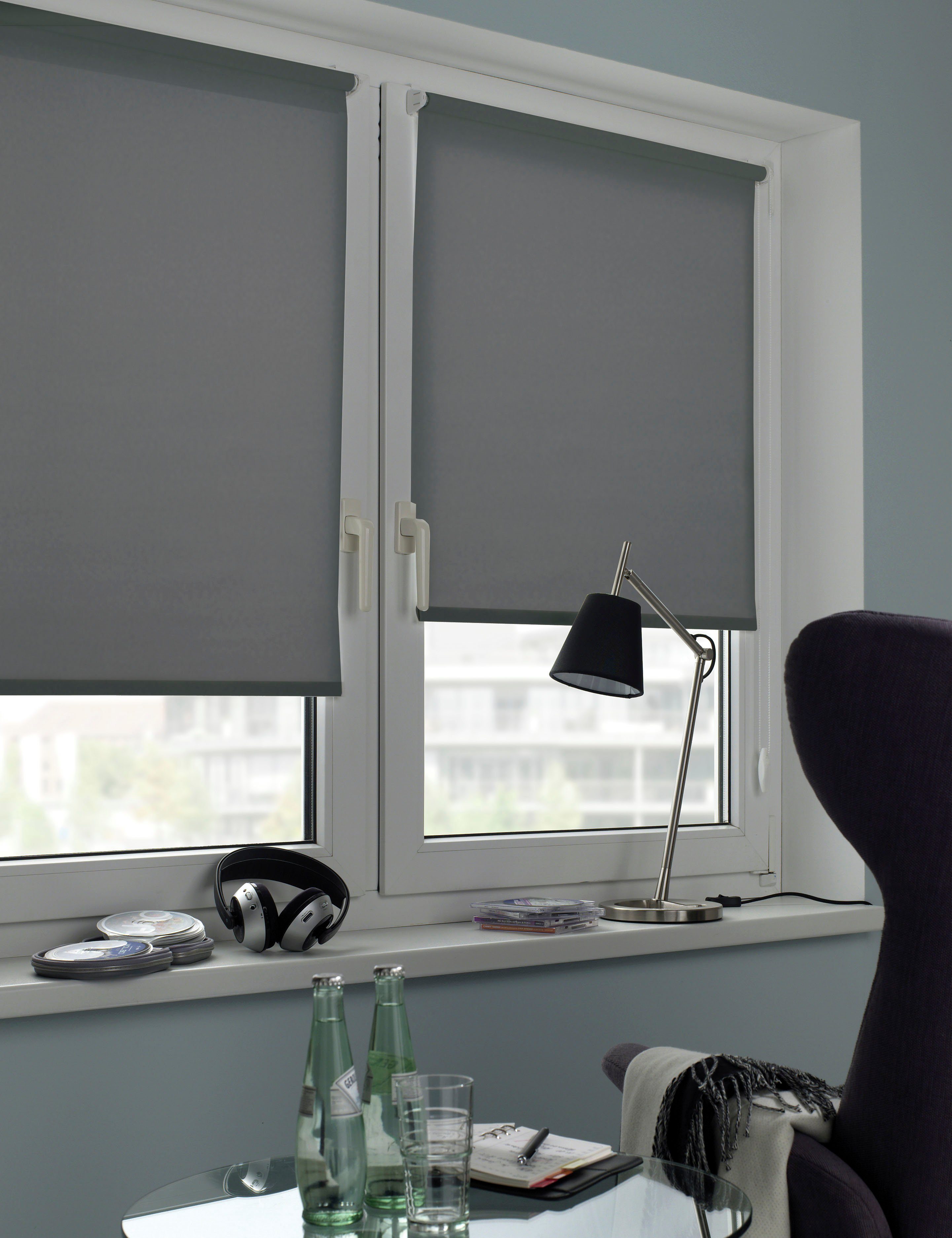 Seitenzugrollo Uni Klemmrollo, my home, verdunkelnd, günstig online kaufen