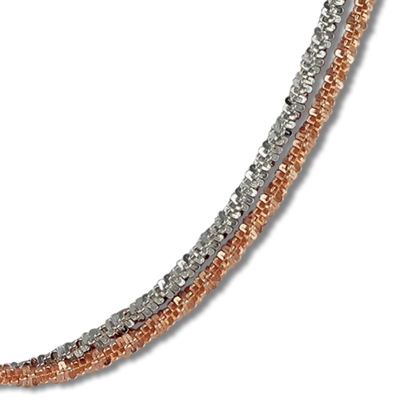 Farb 45cm, 333), 925 Sterling SilberDream ca. rose Collier Silber, SilberDream vergoldet (Roségold silber Collier Colliers Schmuck,