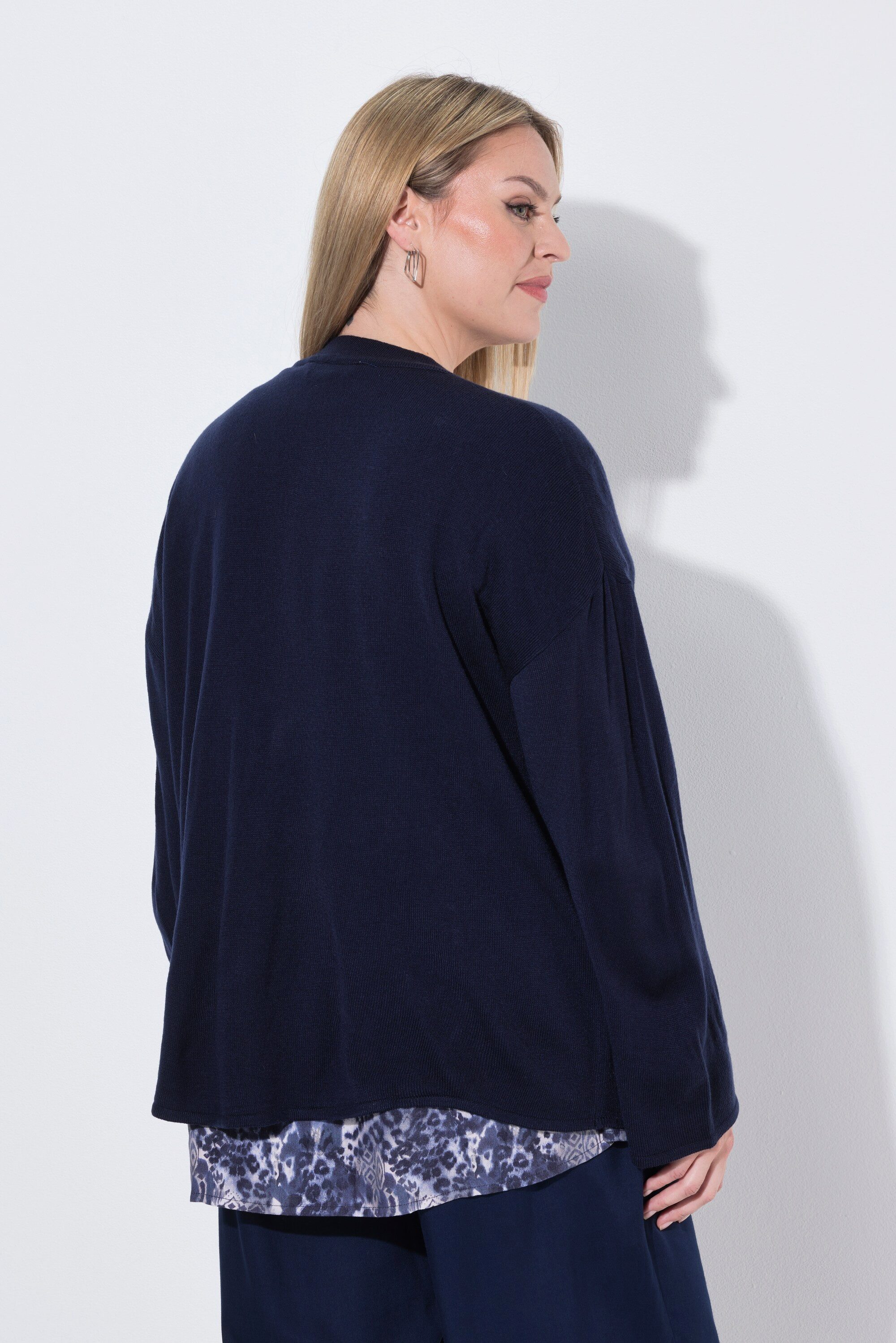 MIAMODA Strickjacke Strickjacke Boxy Fit weiter Langarm