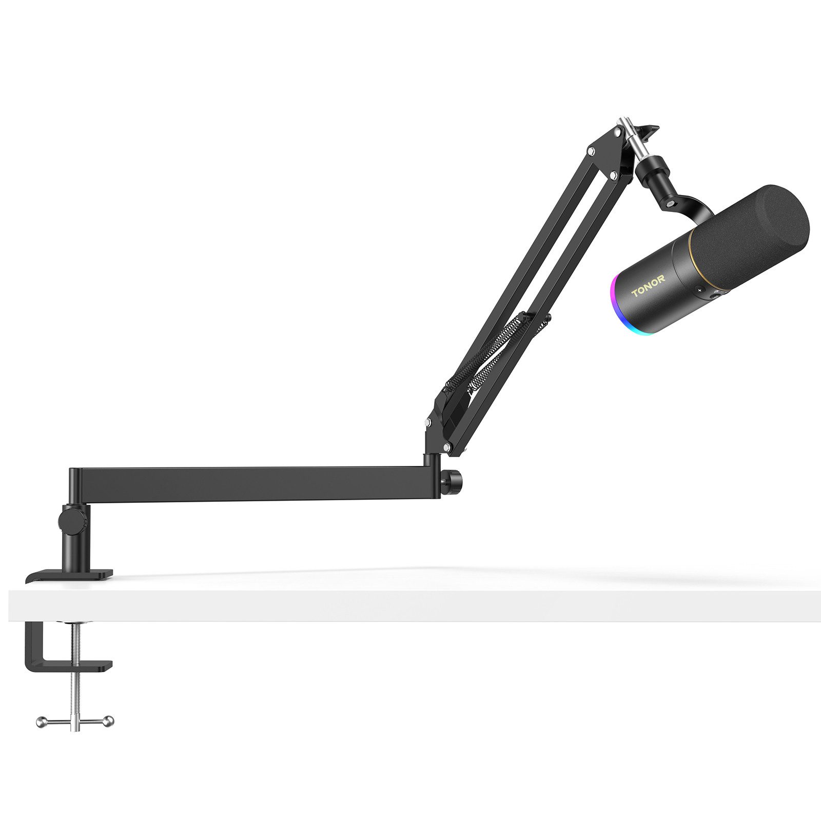 TONOR Streaming-Mikrofon Gaming Mikrofon mit Low Profile Mic Arm, PC Microphone TD520S+