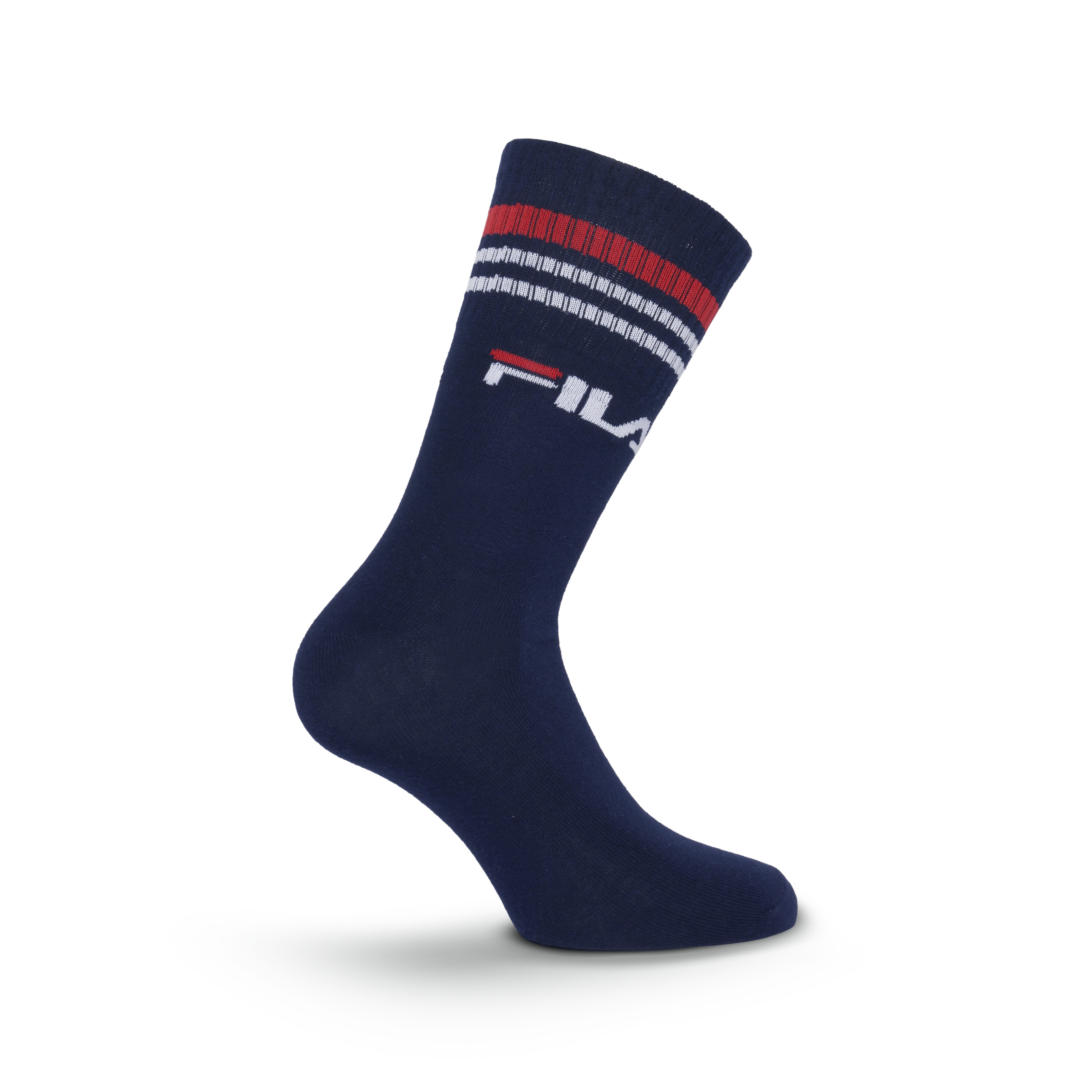 Fila Socken (3 Paar) breites Rippenbündchen, Logoschriftzug, Cotton-Mix – Bild 5 von 5