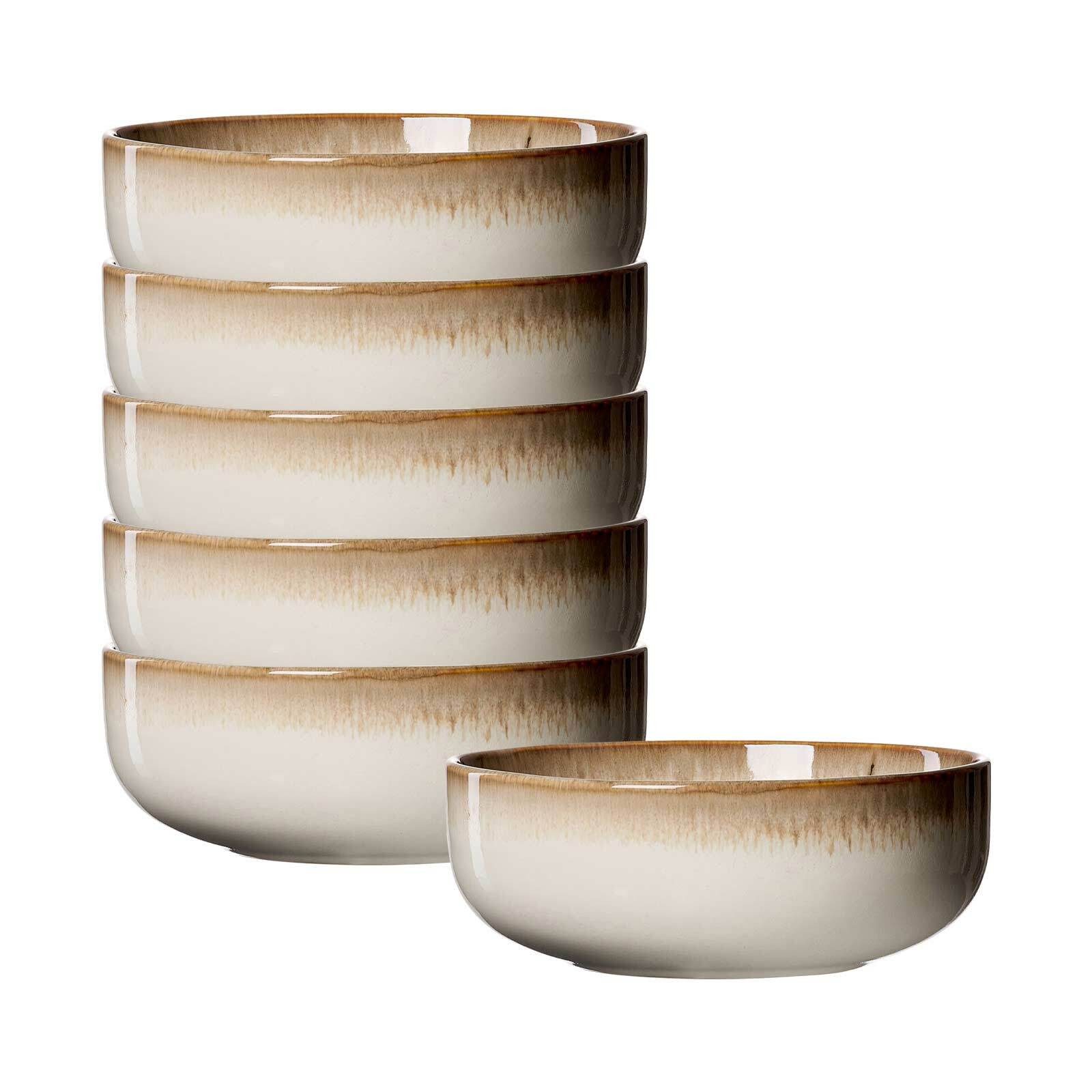 Ritzenhoff & Breker Schale Malaga Müslischalen ø 15,5 cm 6er Set, Steinzeug, (6x Schale, 6-tlg)