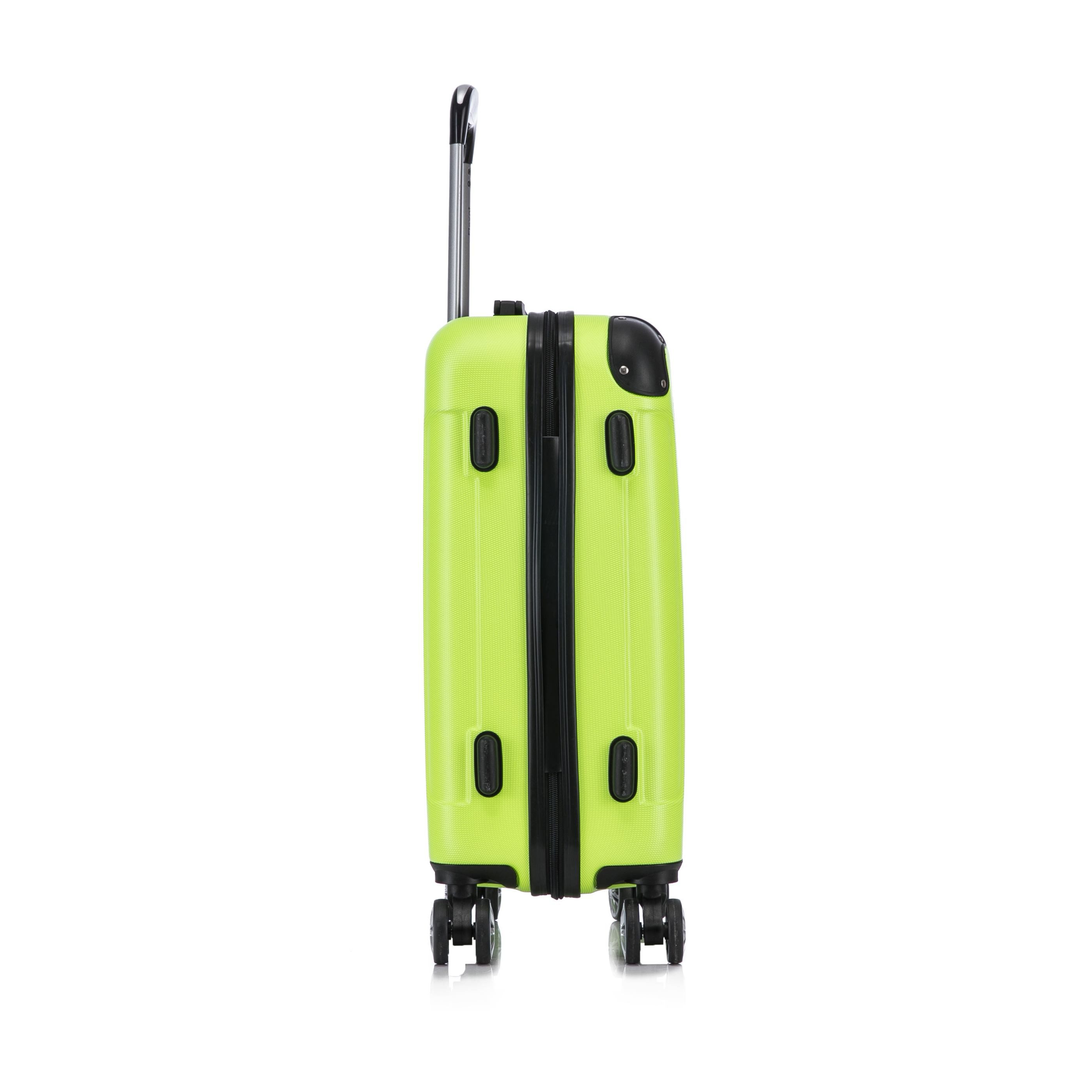 Flexot Hartschalen-Trolley F-2045 Kofferset, 360° Rollen, robuster Reisekoffer, Bordcase, 4 Rollen, Robuster und moderner Koffer mit vier 360° Rollen und Zahlenschloss