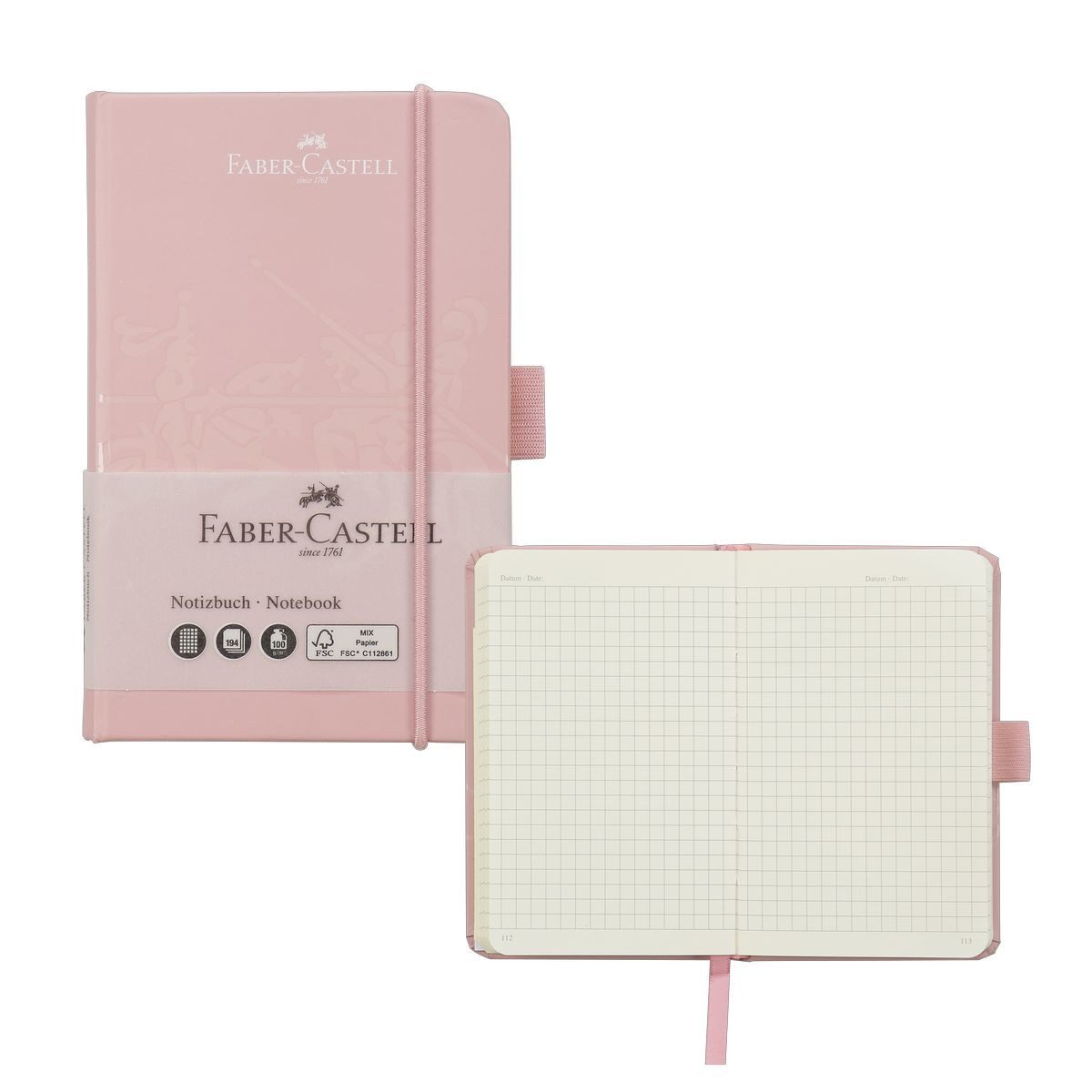 Faber-Castell Notizbuch FABER-CASTELL Notizbuch altrosa 90x140mm