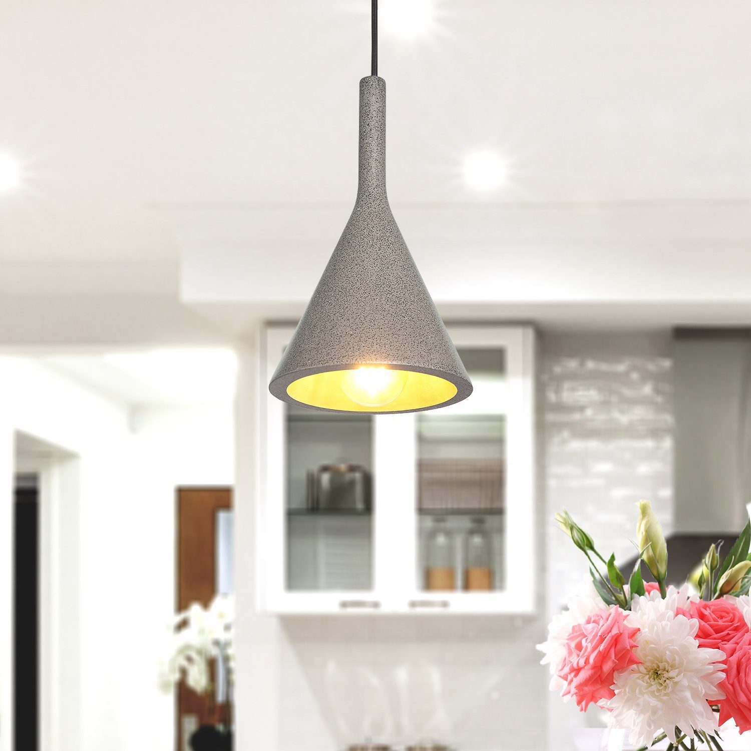Paco Home Pendelleuchte CLOUCH, ohne Höhenverstellbar Wohnzimmer E27, Leuchtmittel, Esszimmer Küche, LED, Für Lampe