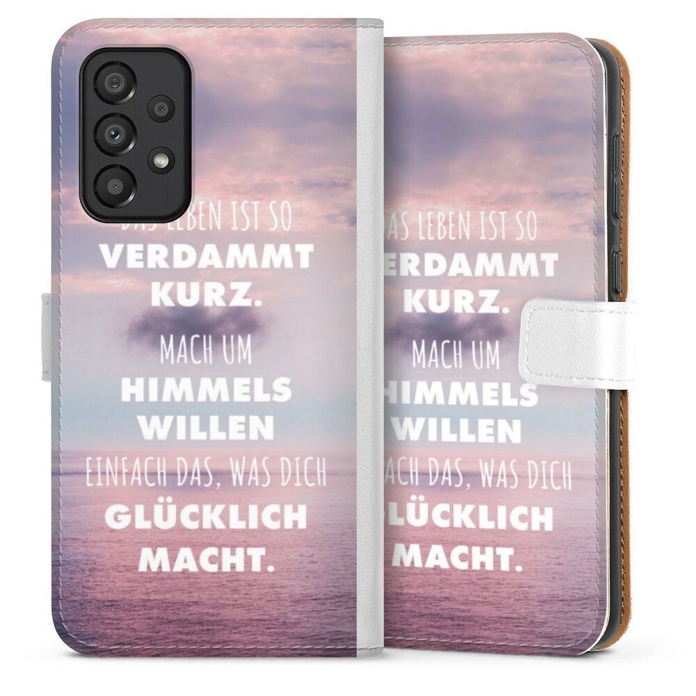 DeinDesign Handyhülle »Glück Spruch Statement Das Leben Ist So Verdammt