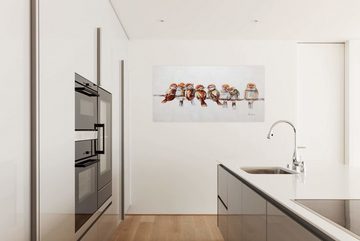 KUNSTLOFT Gemälde Happy Family Reunion 120x60 cm, Leinwandbild 100% HANDGEMALT Wandbild Wohnzimmer