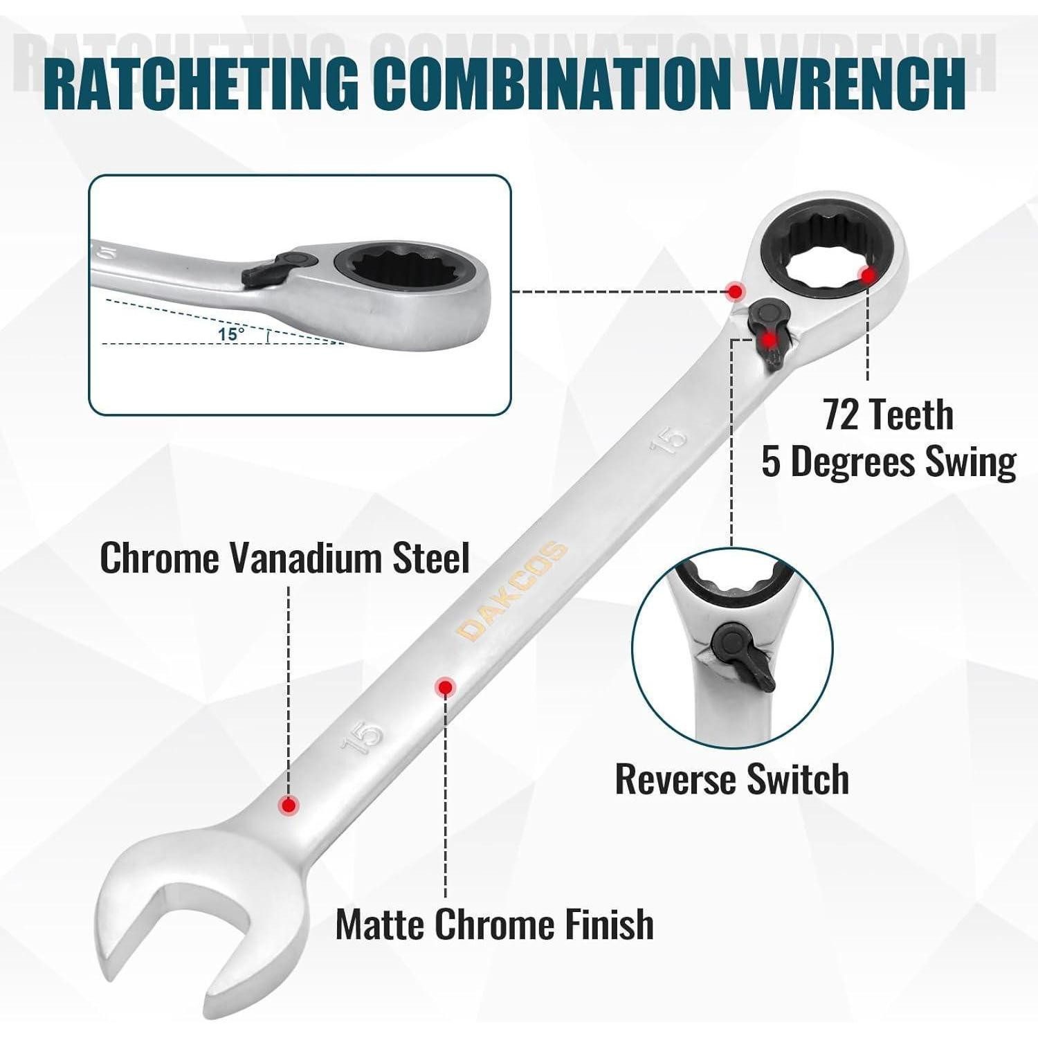 LuxusKollektion Ratschenringschlüssel Ratschenschlüssel 11mm Umschaltbar