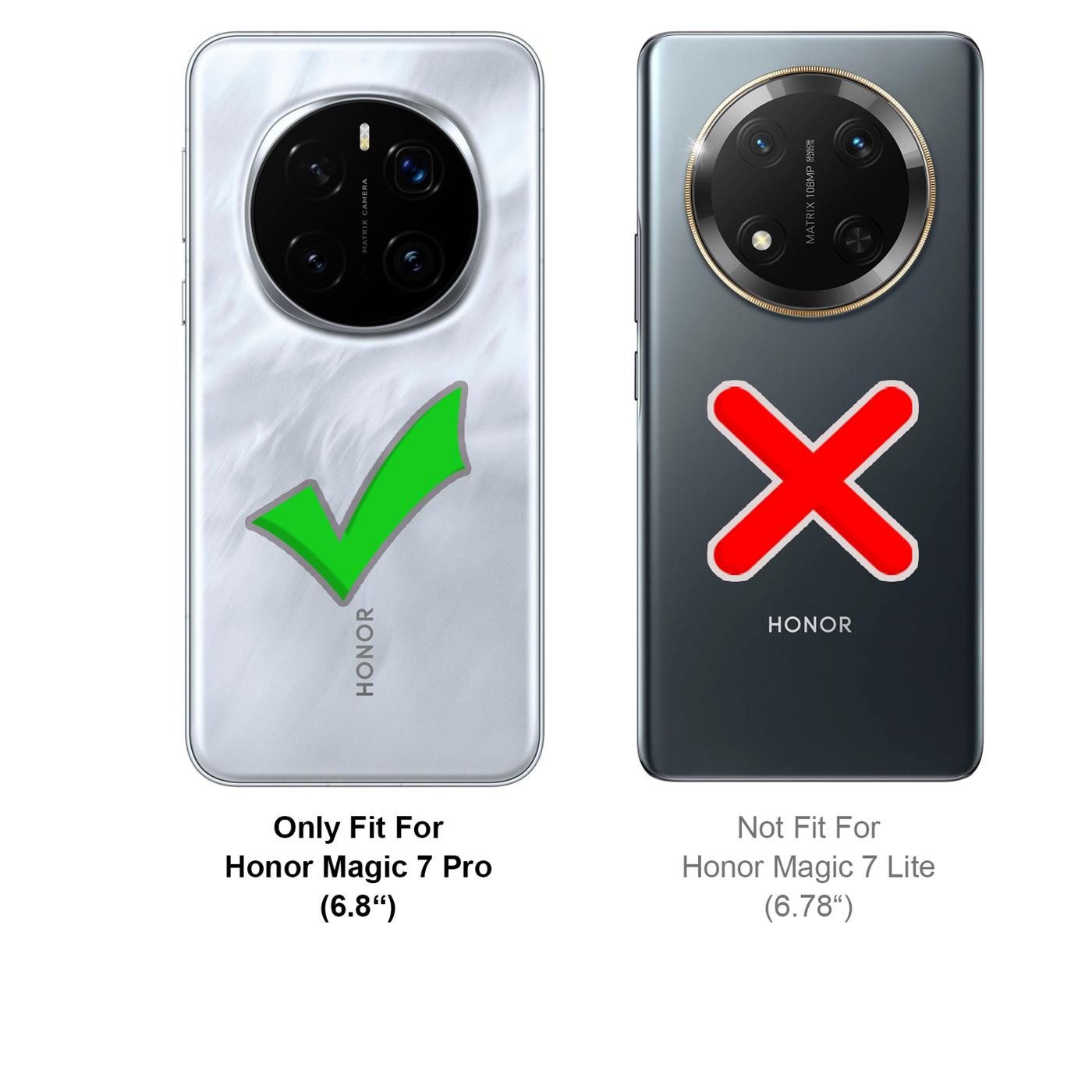 CoolGadget Handyhülle Black Series Handy Hülle für Honor Magic 7 Pro 6,8 Zoll, Edle Silikon Schlicht Robust Schutzhülle für Honor Magic7 Pro Hülle