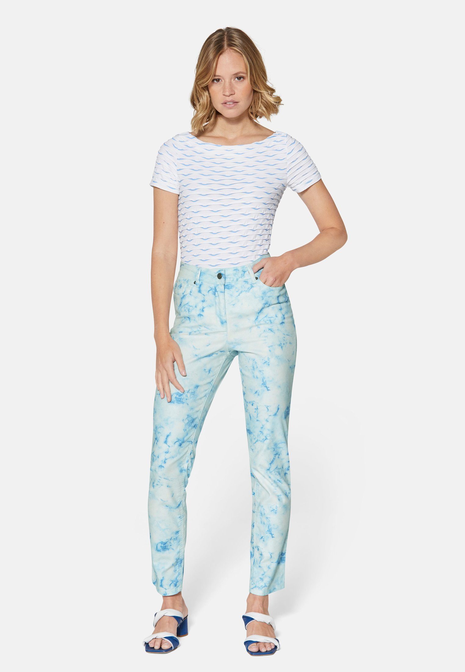 MADELEINE 5-Pocket-Jeans »Stretch-Jeans mit Batik-Print« online kaufen |  OTTO
