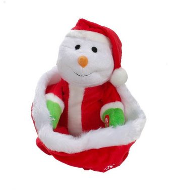 Bubble-Store Weihnachtsfigur Weihnachtssack mit Jingle Bells Musik, Weihnachtsfigur die auf Knopfdr (Schneemann der auf Knopfdruck über 30 x im Sack verschwindet und wieder auftaucht), Sschneemann im Weihnachtssack, Weihnachtsmusik