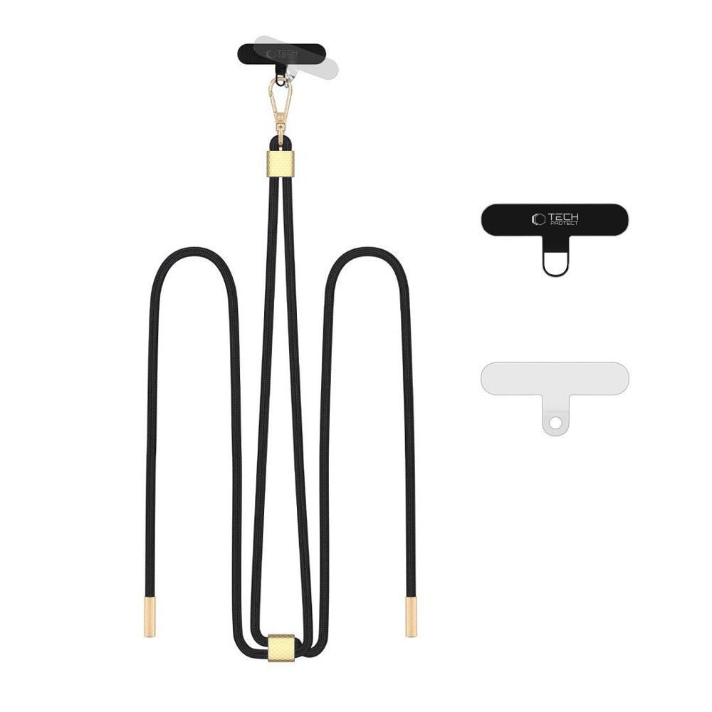 TECH PROTECT Handykette Umhängeband Schulterkordel Handyband, verstellbar bis 85 cm, 2 Adapter, universell