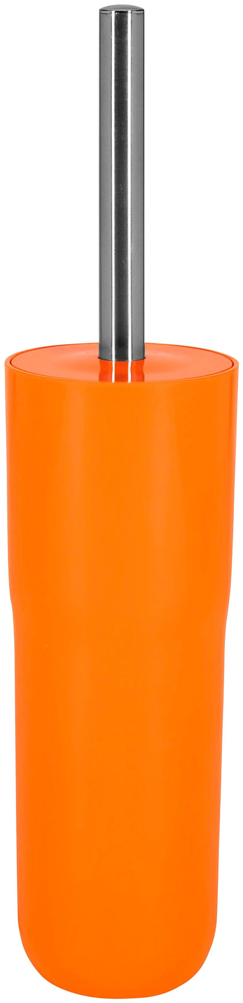 spirella WC-Garnitur COCCO, mit Edelstahl Stiel, Bürstenkopf abnehmbar orange
