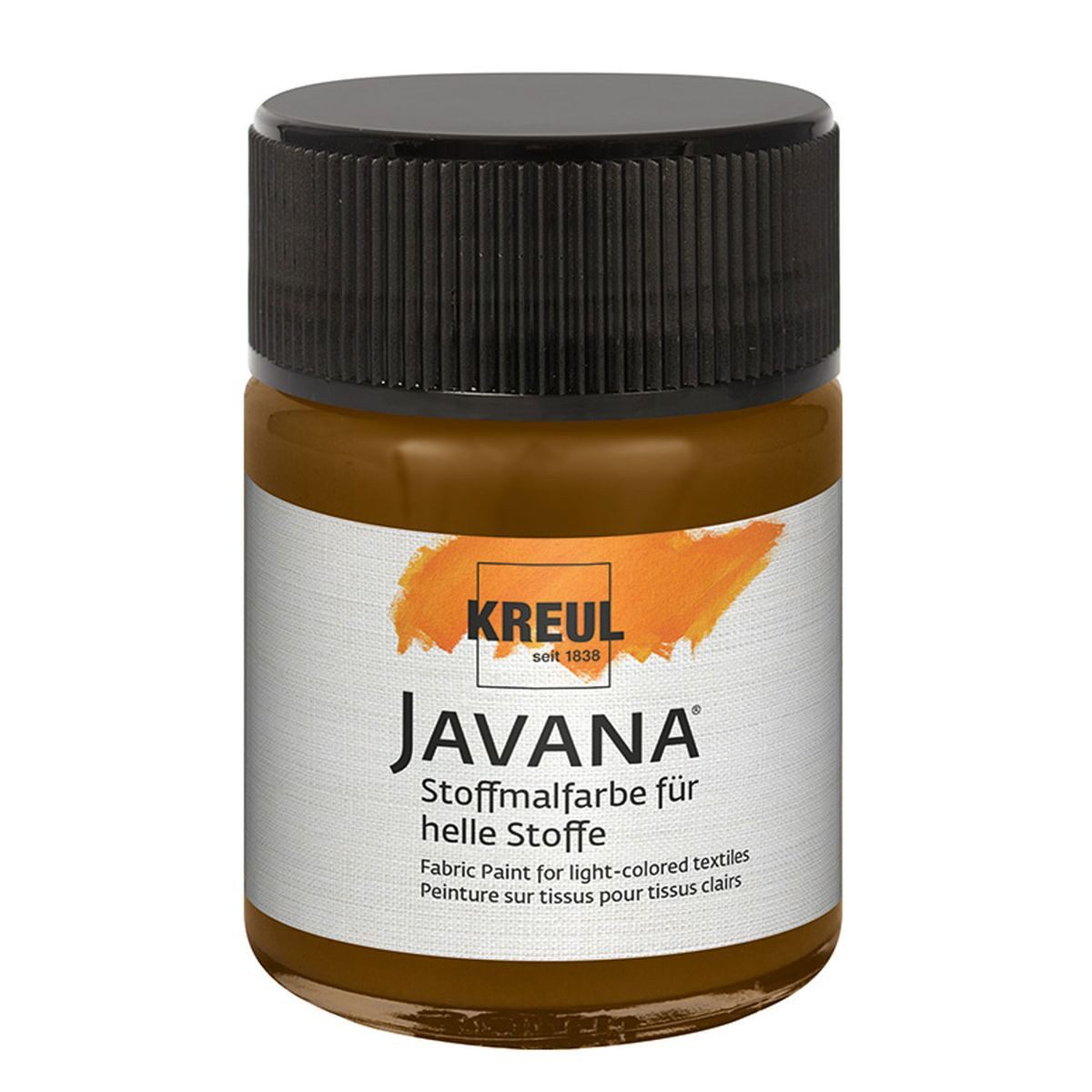 C. KREUL Stoffmalfarbe KREUL Stoffmalfarbe JAVANA dunkelbraun 50ml Glas