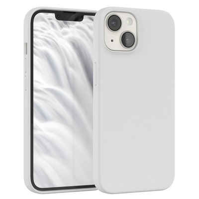 EAZY CASE Handyhülle Premium Silikon Case für Apple iPhone 14 6,1 Zoll, Silikon Schutzhülle mit Kameraschutz kratzfest Handy Softcase Weiß