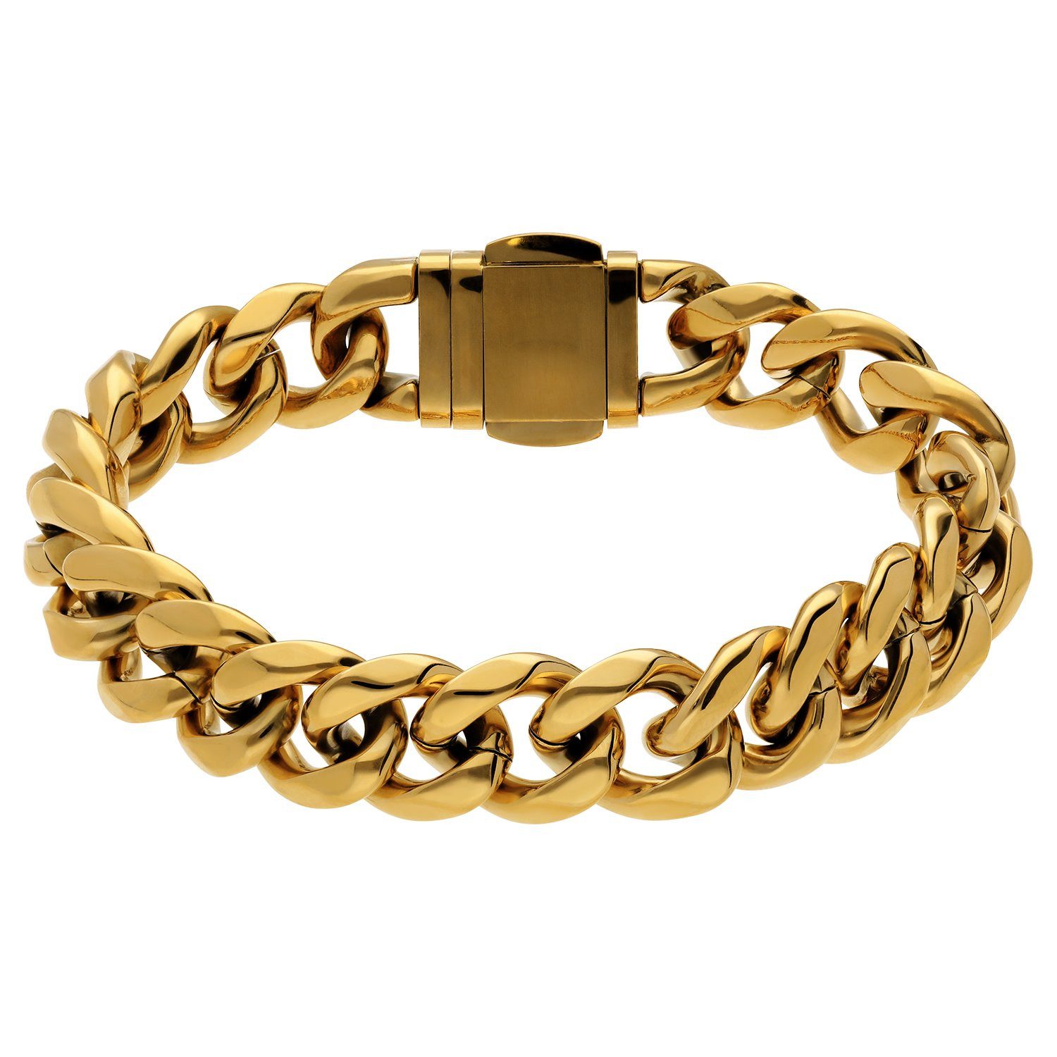LUCARDI Gliederarmband Armband - Stahl - Gold - Herren