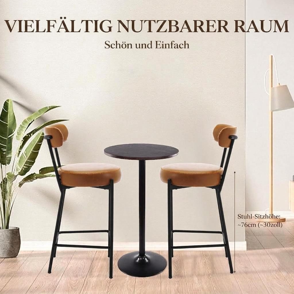 GarveeMore Barhocker (2 St) aus Memory-Schaum, mit ergonomischer Rückenlehne