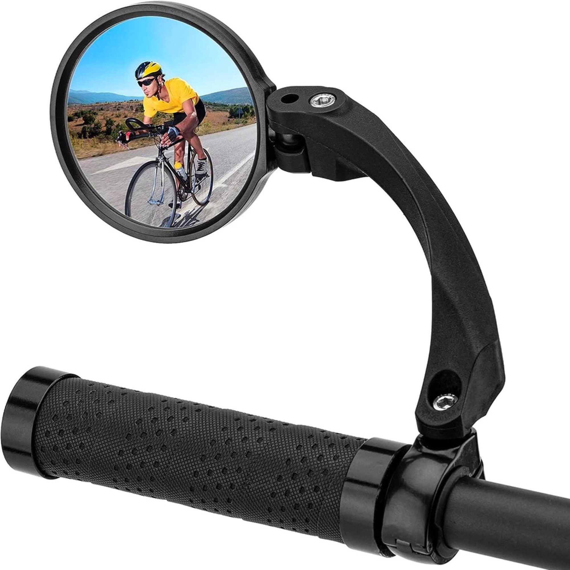 ROCKBROS Fahrradspiegel in schwarz kompatibel mit Lenkern mit einem Durchmesser von 20–24 mm