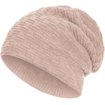 compagno Strickmütze (1-St) Warm gefütterte Wintermütze Strickmütze Beanie Damen und Herren