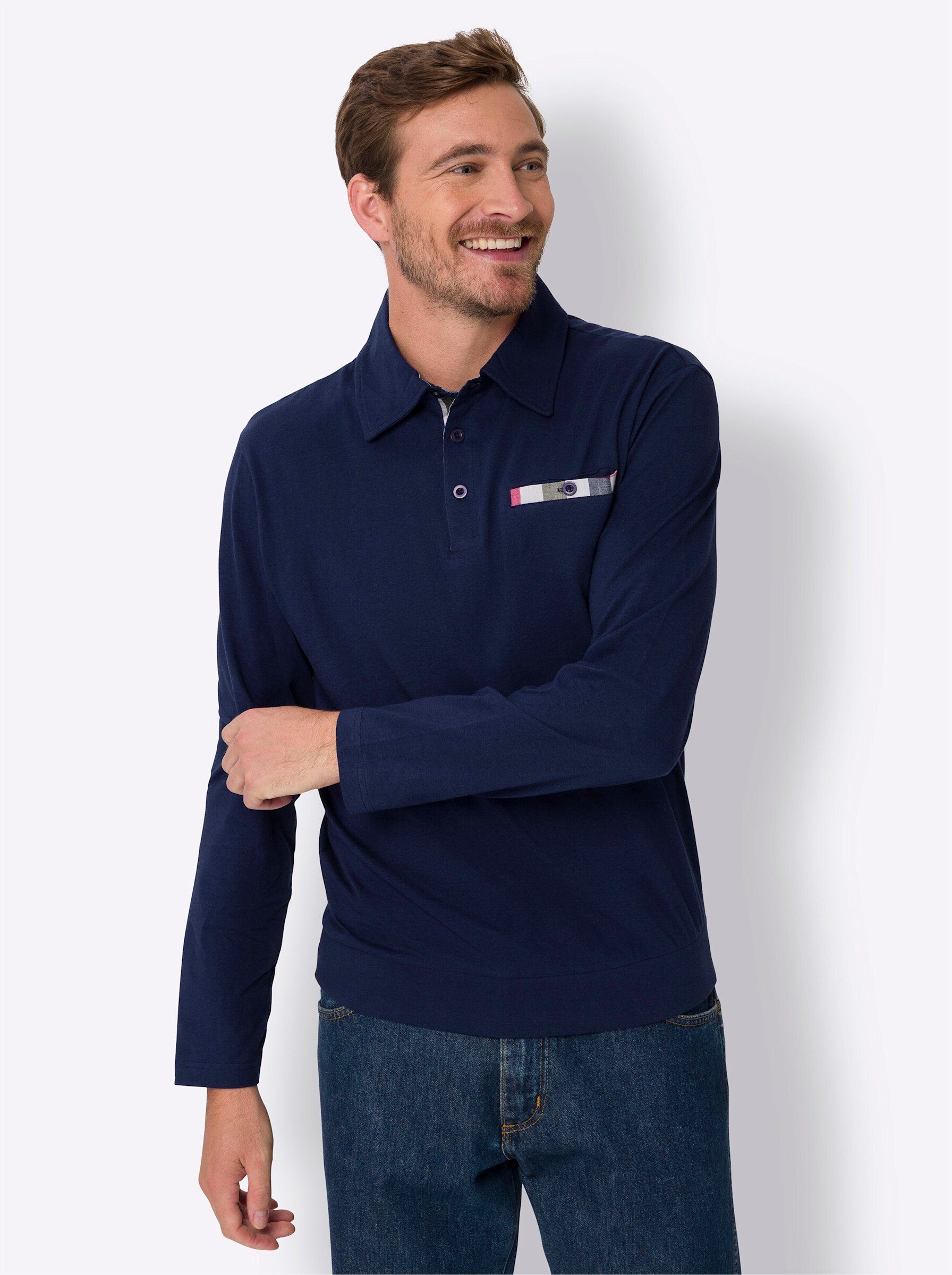 Sieh an! T-Shirt Langarm-Poloshirt Langarm günstig online kaufen