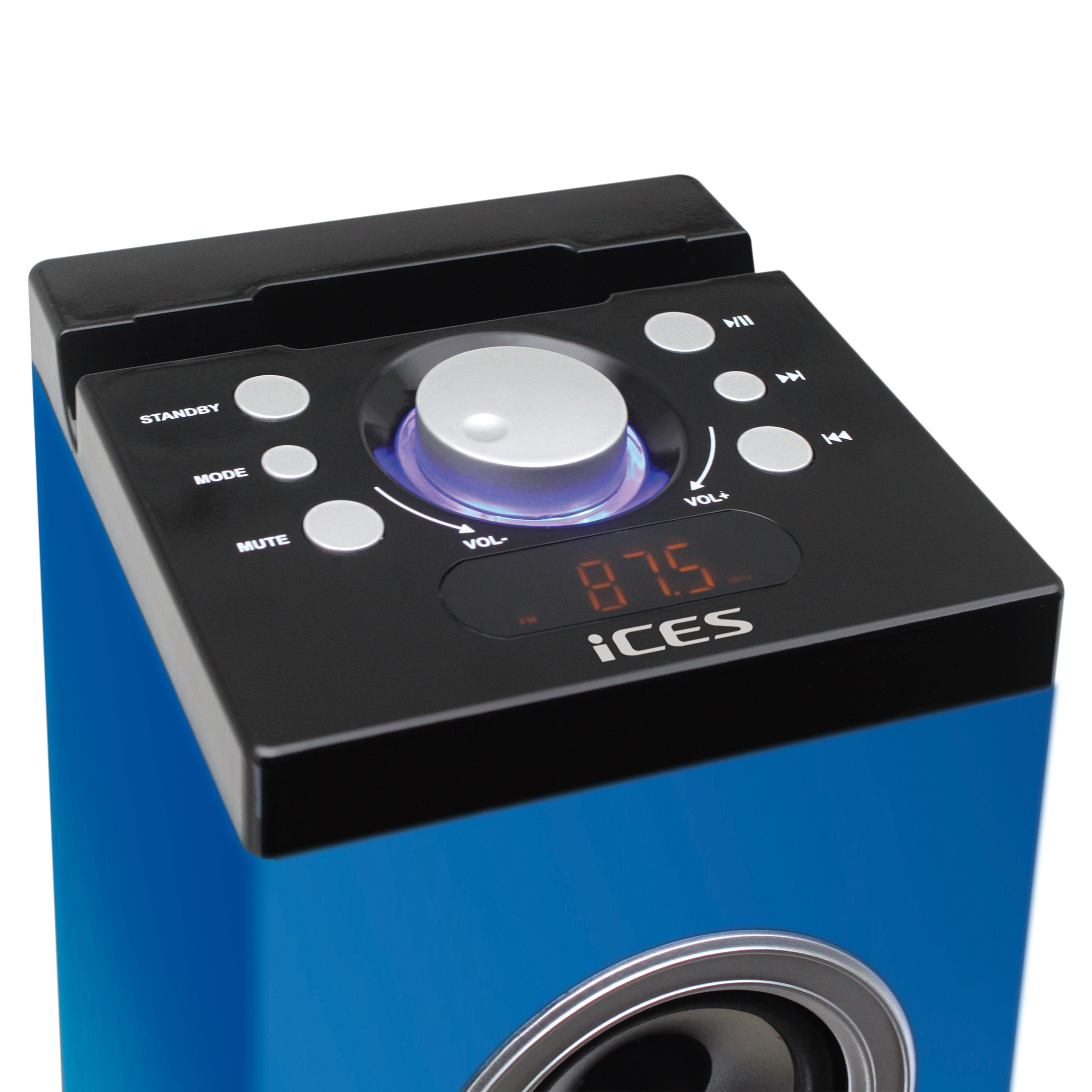 Lenco IBT-6 Sea Bluetooth-Lautsprecher 1.0 (Bluetooth, 40 W, Bluetooth-Speaker, FM-Radio mit USB/SD-Slot, AUX, LCD in 6 Designs)
