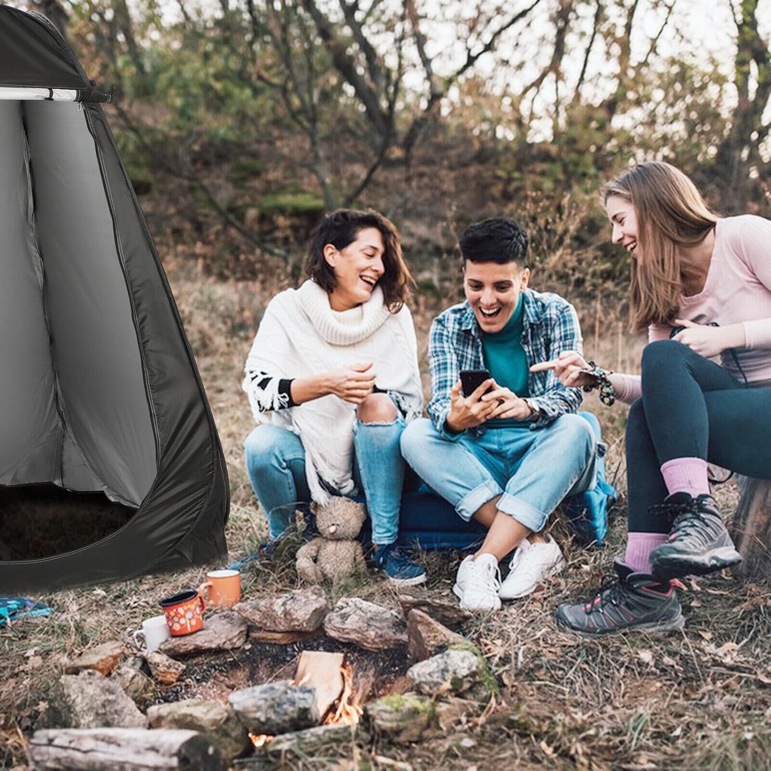 FELIXLEO Wurfzelt Pop-Up Toilettenzelt Tragbares Dusch- & Umkleidezelt mit UV-Schutz, (1 tlg)
