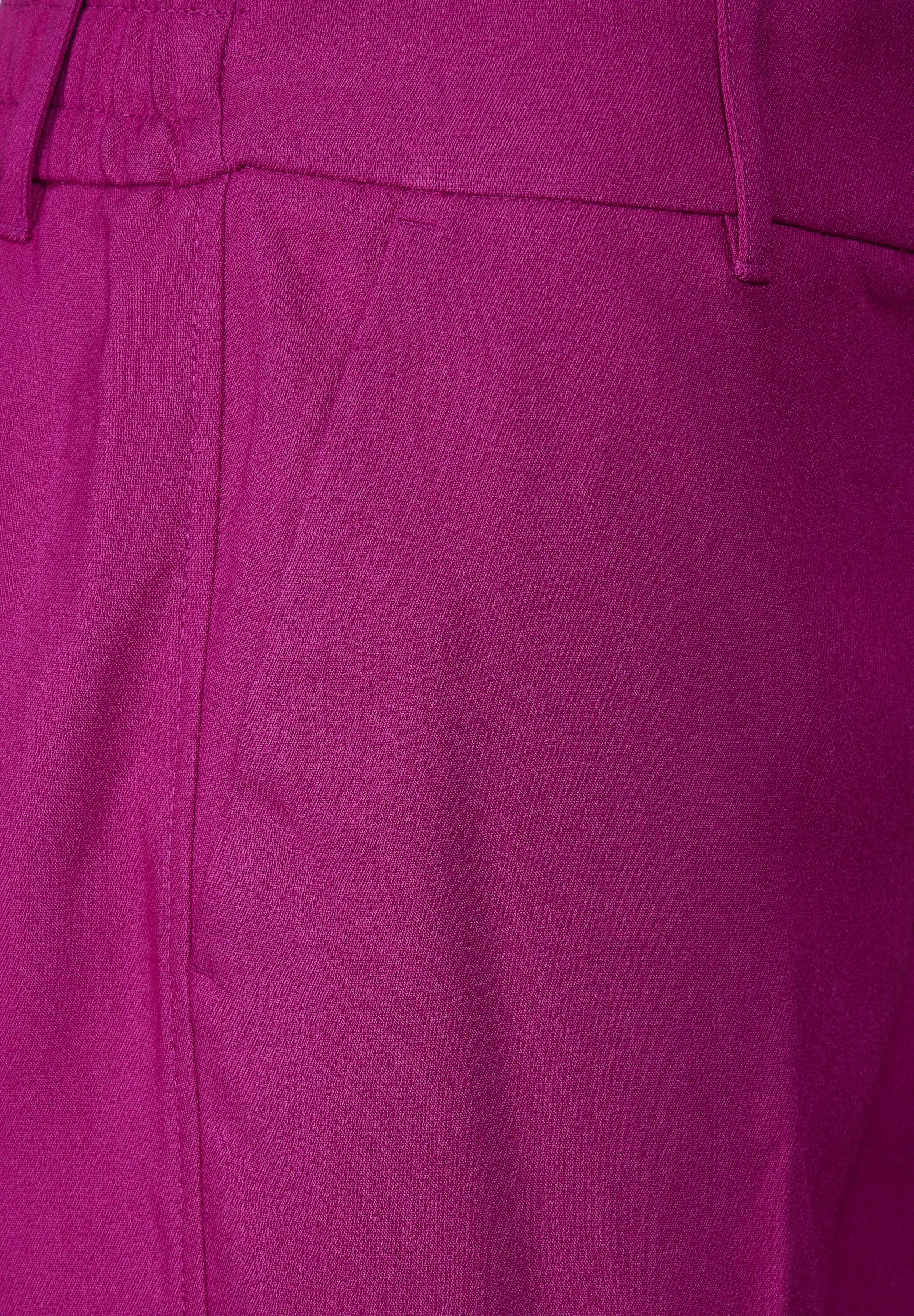 Magenta Einschubtaschen (1-tlg) STREET ONE Pink Street Hose in One Fit Stoffhose Casual