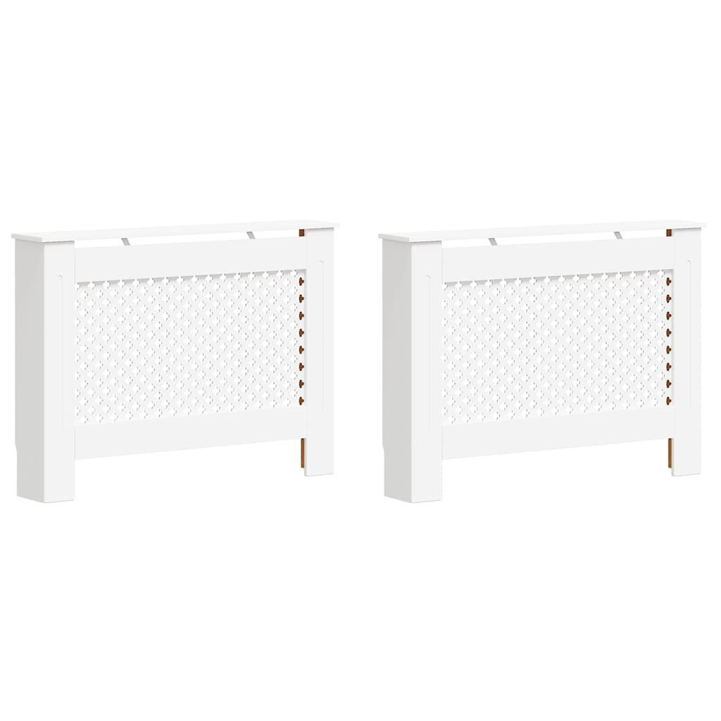 vidaXL Heizkörper Heizkörperverkleidungen 2 Stk. Weiß 112×19×81,5 cm MDF