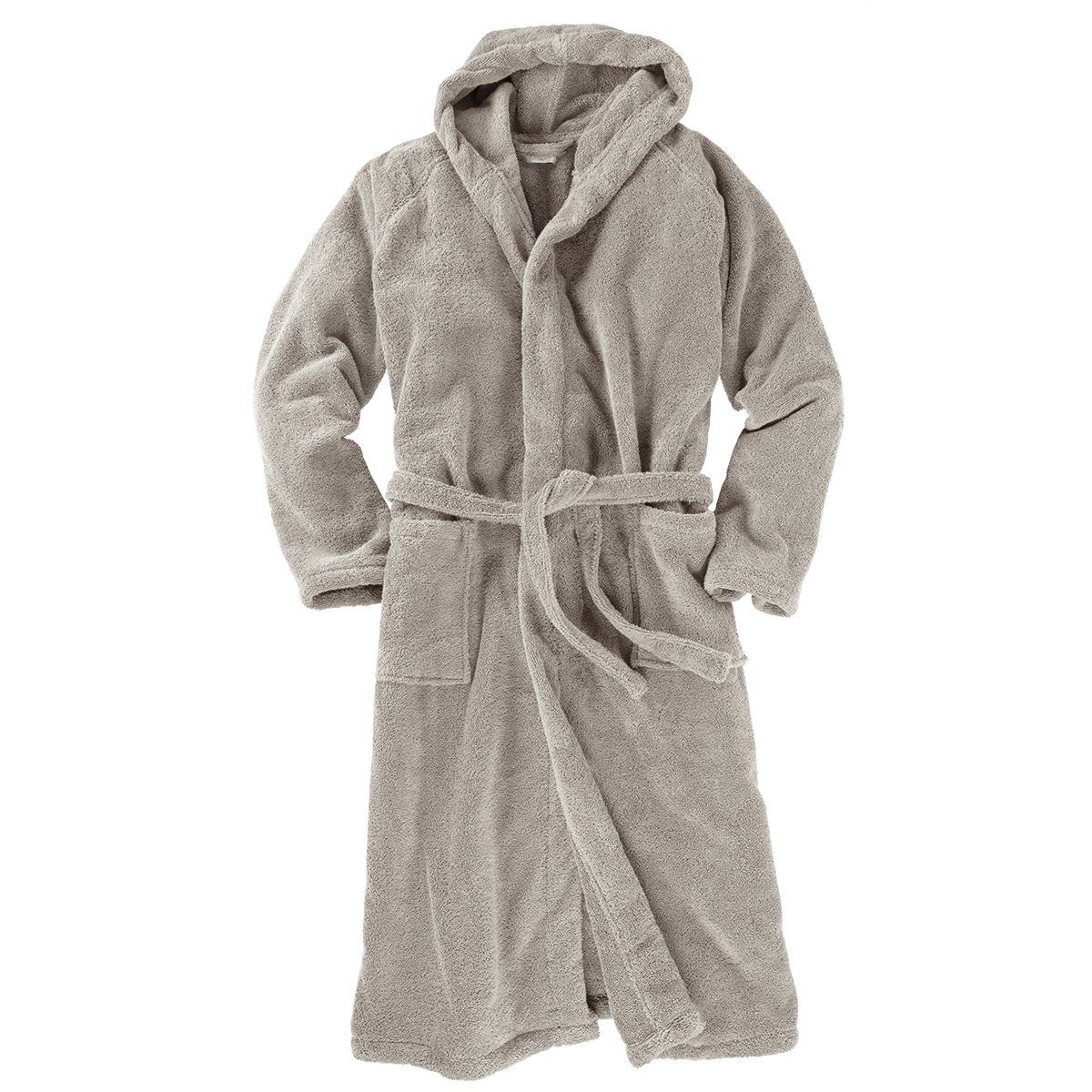 Floringo Herrenbademantel Floringo Kapuzen-Bademantel grau XXL Walkfrottier günstig online kaufen