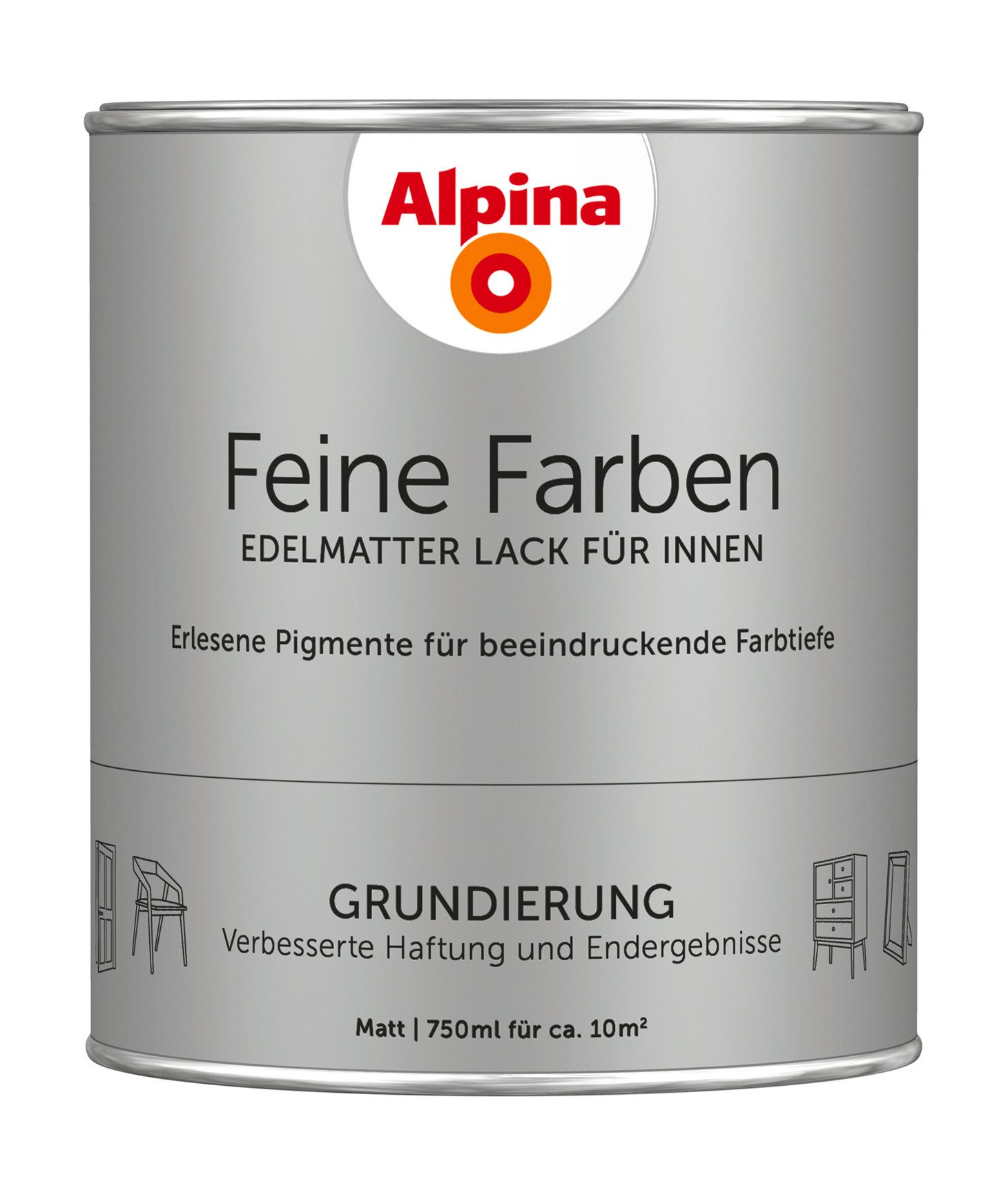 Alpina Lack Feine Farben Lack Grundierung 750ml