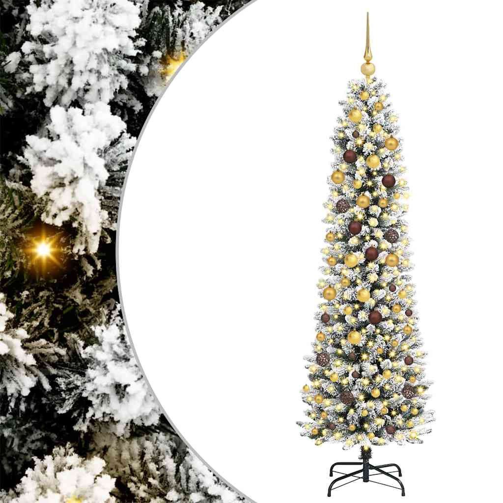 vidaXL Künstlicher Weihnachtsbaum Künstlicher Weihnachtsbaum Weiß 210 cm