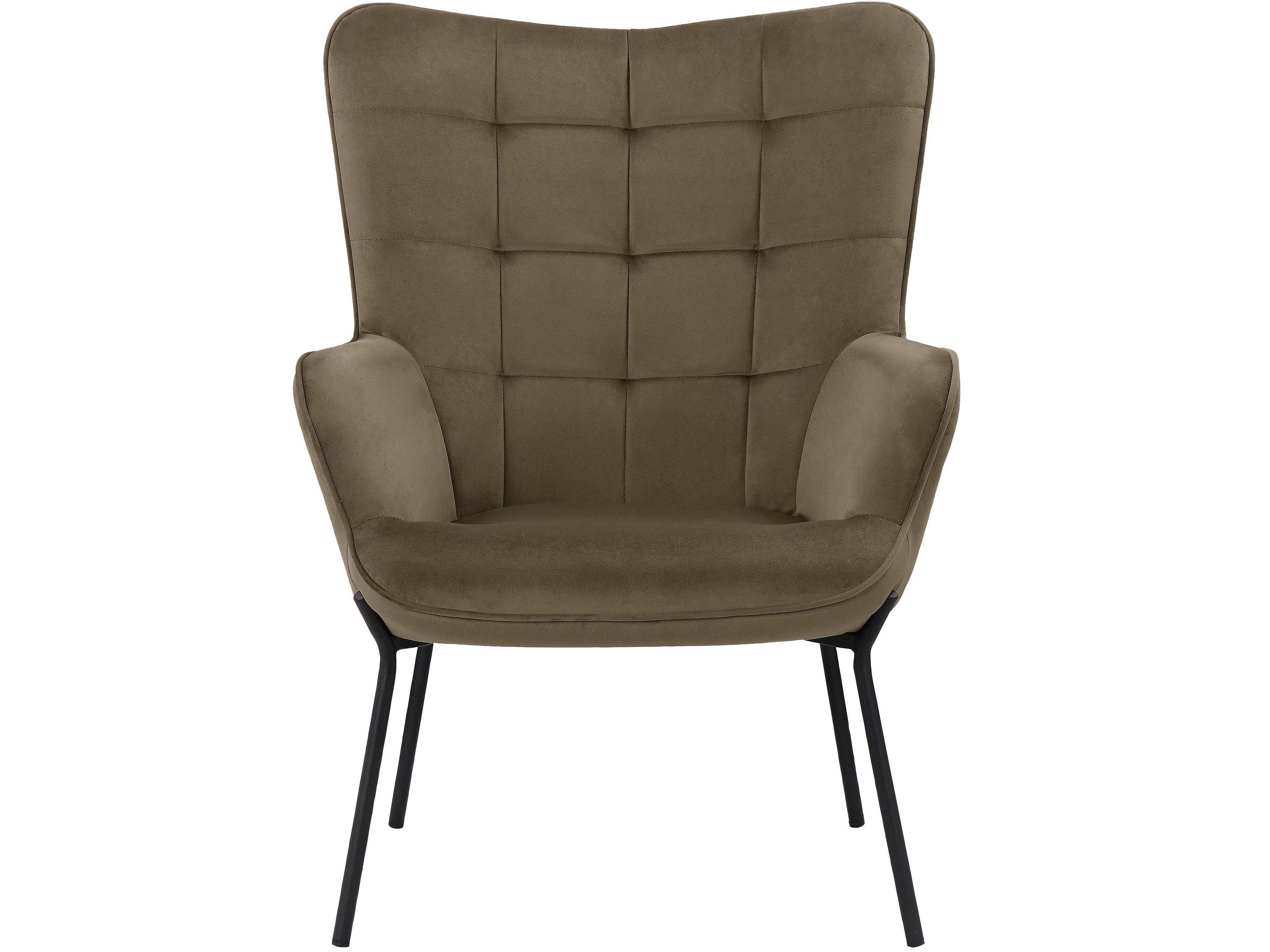 loft24 Loungesessel Bruce (1-St), Polstersessel, Sessel, Armlehnsessel, Metallgestell, Sitzhöhe 44 cm