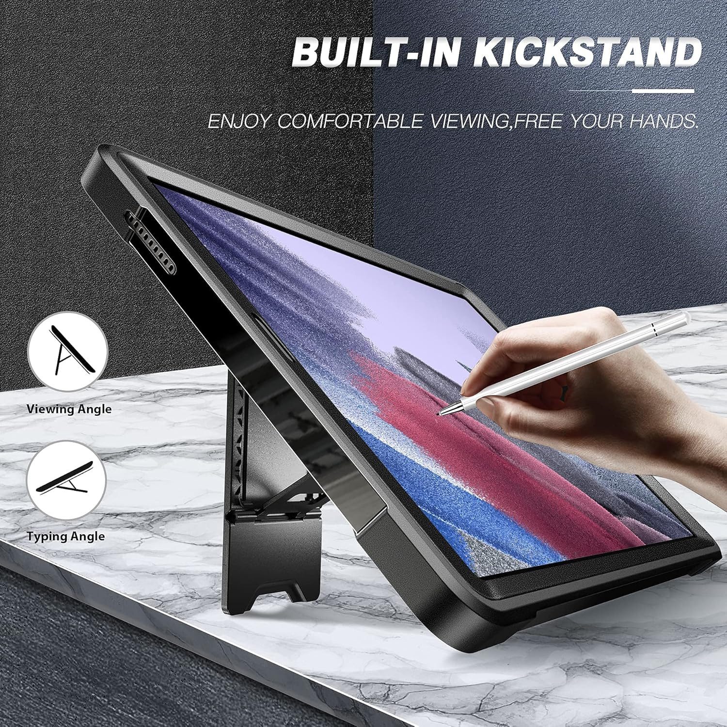 ZtotopCases Tablet-Hülle Schutzhülle Galaxy Tab A7 Lite 8,7 Zoll 2021 Displayschutz Ständer 8,7 Zoll (Samsung Galaxy Tab A7 Lite 2021), Stoßfeste Hülle Displays – Bild 5 von 5