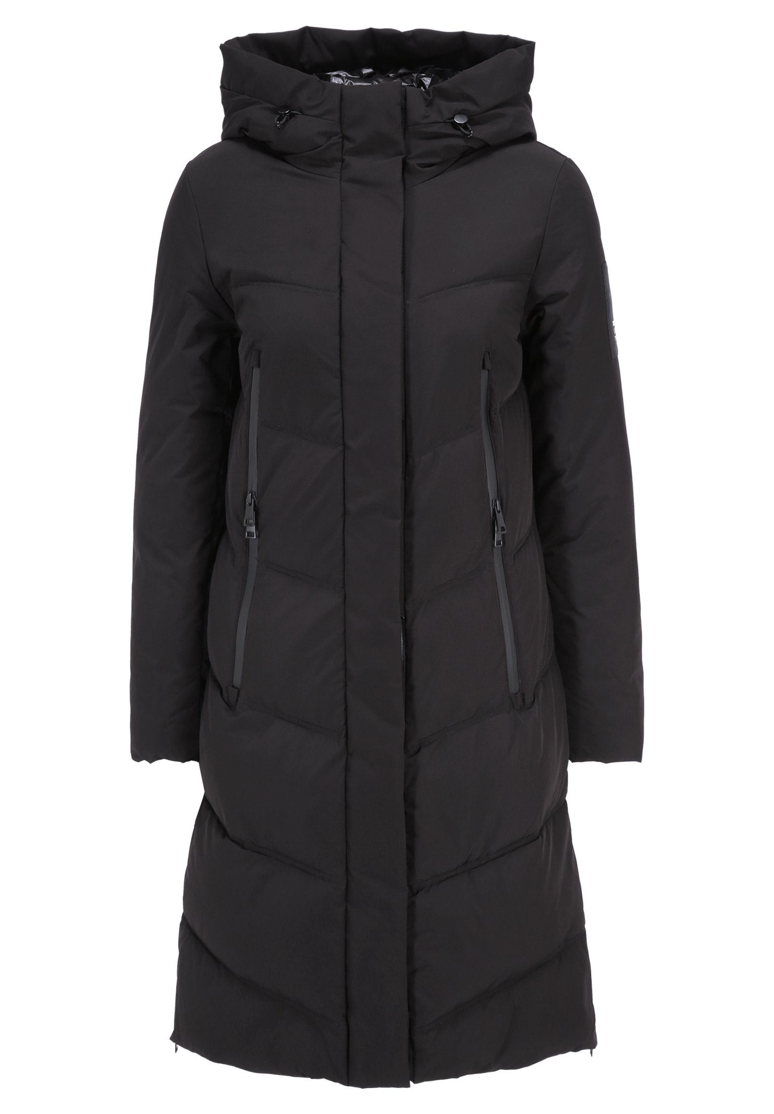 Schwarz Betty Steppjacke Kapuze mit Kontrastfutter Barclay