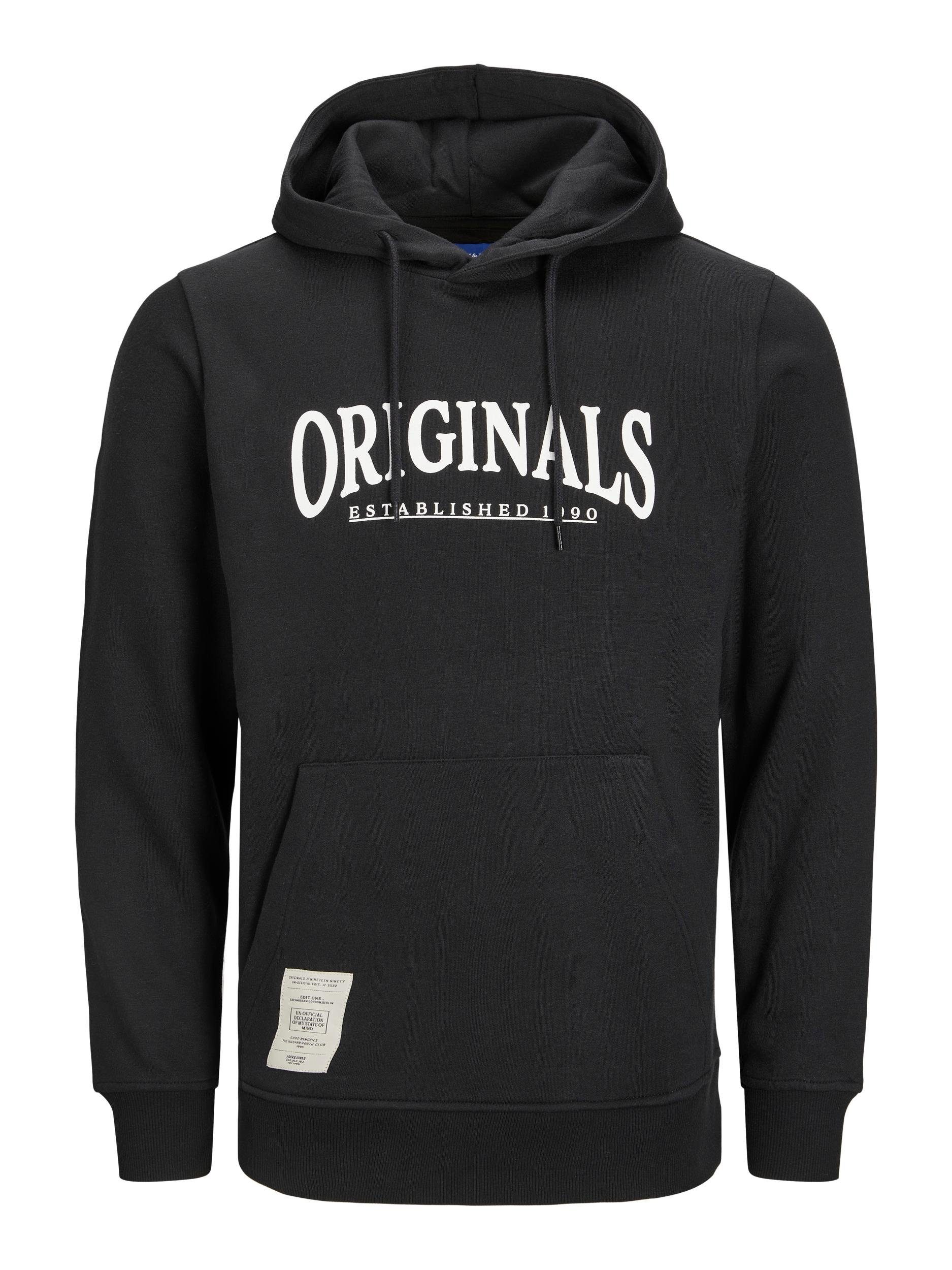 Jack & Jones Hoodie Pullover Sweatshirt mit Kapuze JORBRIDGE SWEAT schwarz