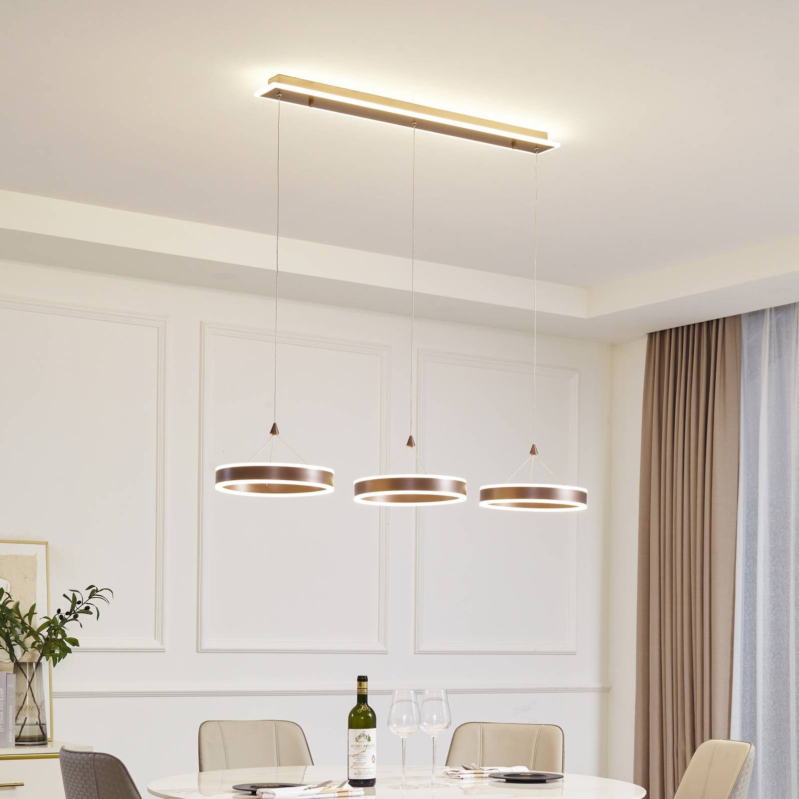 Lucande Hängeleuchte Kolo, Enthalten, LED 30 W gesamt, warmweiß günstig online kaufen