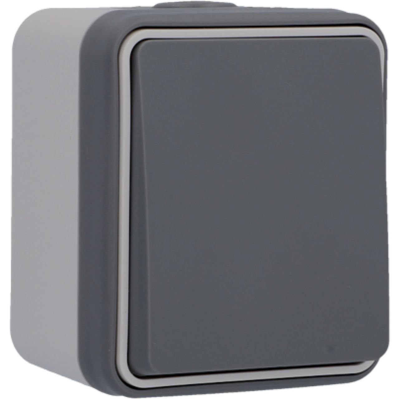 UNITEC Unitec Taster Feuchtraum Mini, dunkelgrau, Aufputz Wandtaster