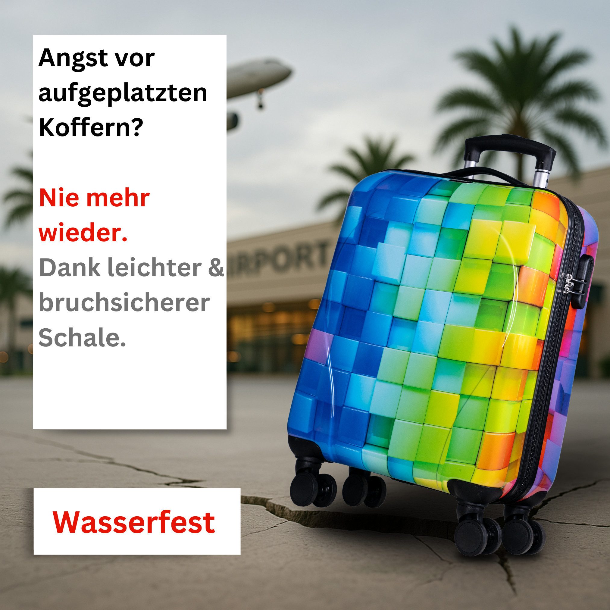 NOWI Trolley Hartschalenkoffer mit 4 Rollen, Zahlenschloss & Teleskopgriff günstig online kaufen