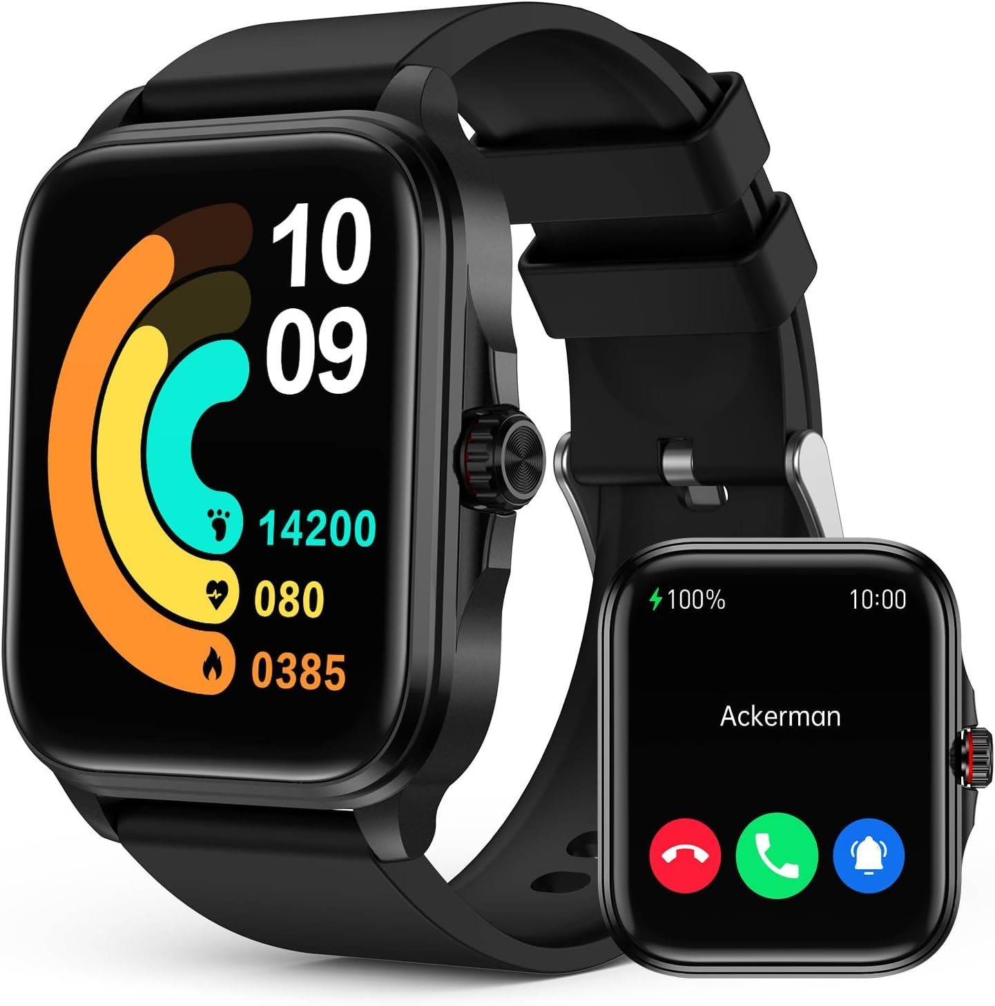 SOUYIE Nicht-invasives Blutzuckermessgerät, für Damen Herren, Fitnessuhr Smartwatch (1,91 Zoll, Android iOS), mit Herzfrequenz Temperaturüberwachung Wasserdichte IP67