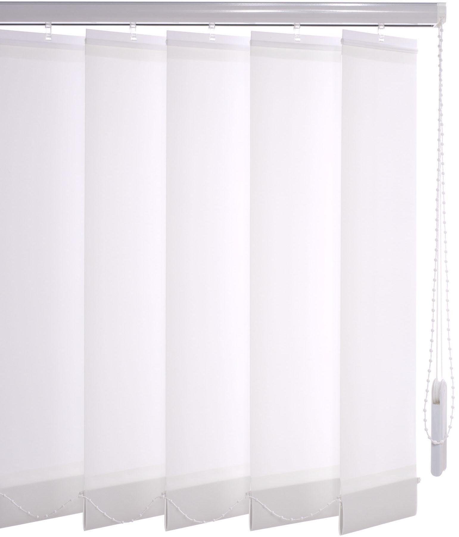 Lamellenvorhang Vertikalanlage mm, mit 89 Bohren Liedeco, weiß