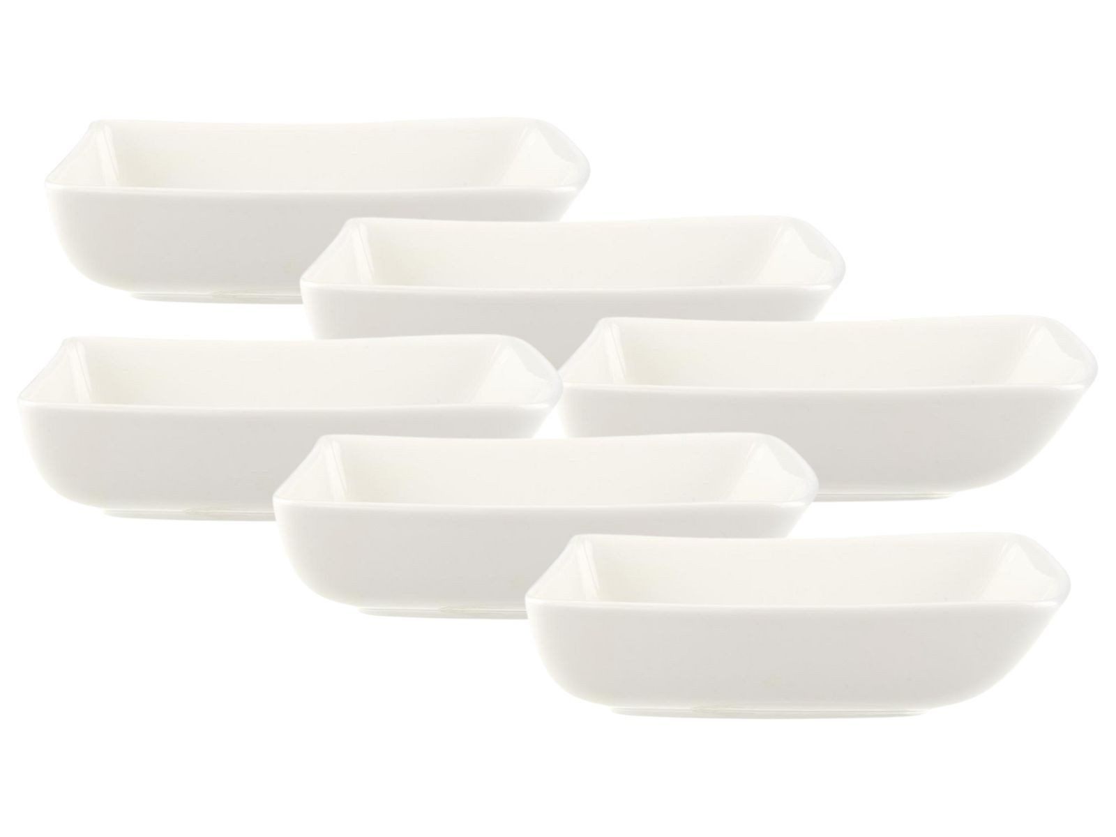 Villeroy & Boch Geschirr-Set New Wave Schälchen 12 x 12 cm Set6, Premium Porcelain