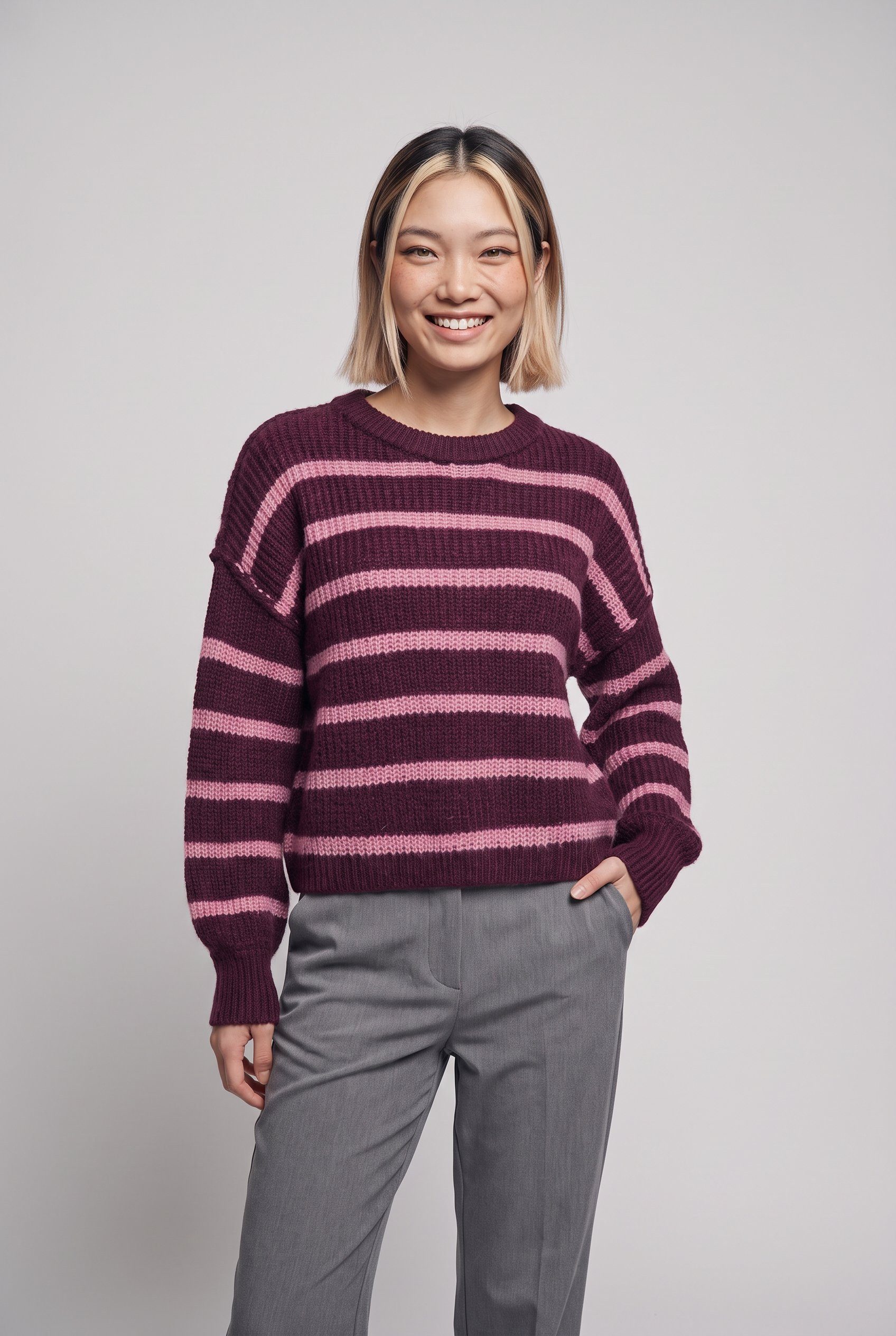ONLY Strickpullover ONLMALLY LS DETAIL O-NECK KNT NOOS Kunstfaser, regular fit