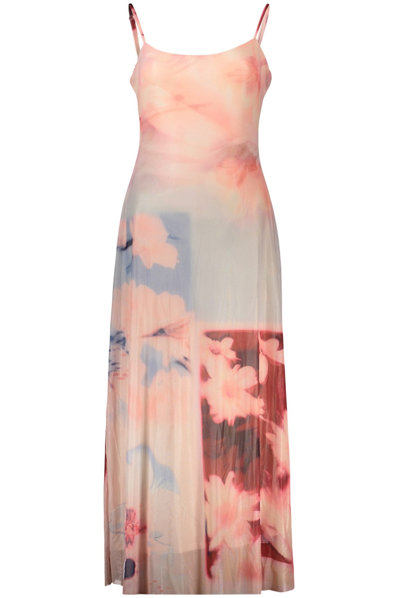 Desigual Partykleid Rosa Damenkleid mit Muster – Verstellbare Träger & Herzausschnitt