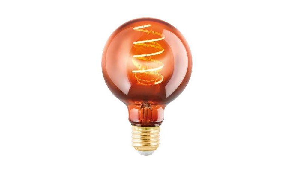 EGLO LED-Leuchtmittel Eglo LED Globe G80 E27 4W kupfer, Dimmbar nicht Smart Home-fähig